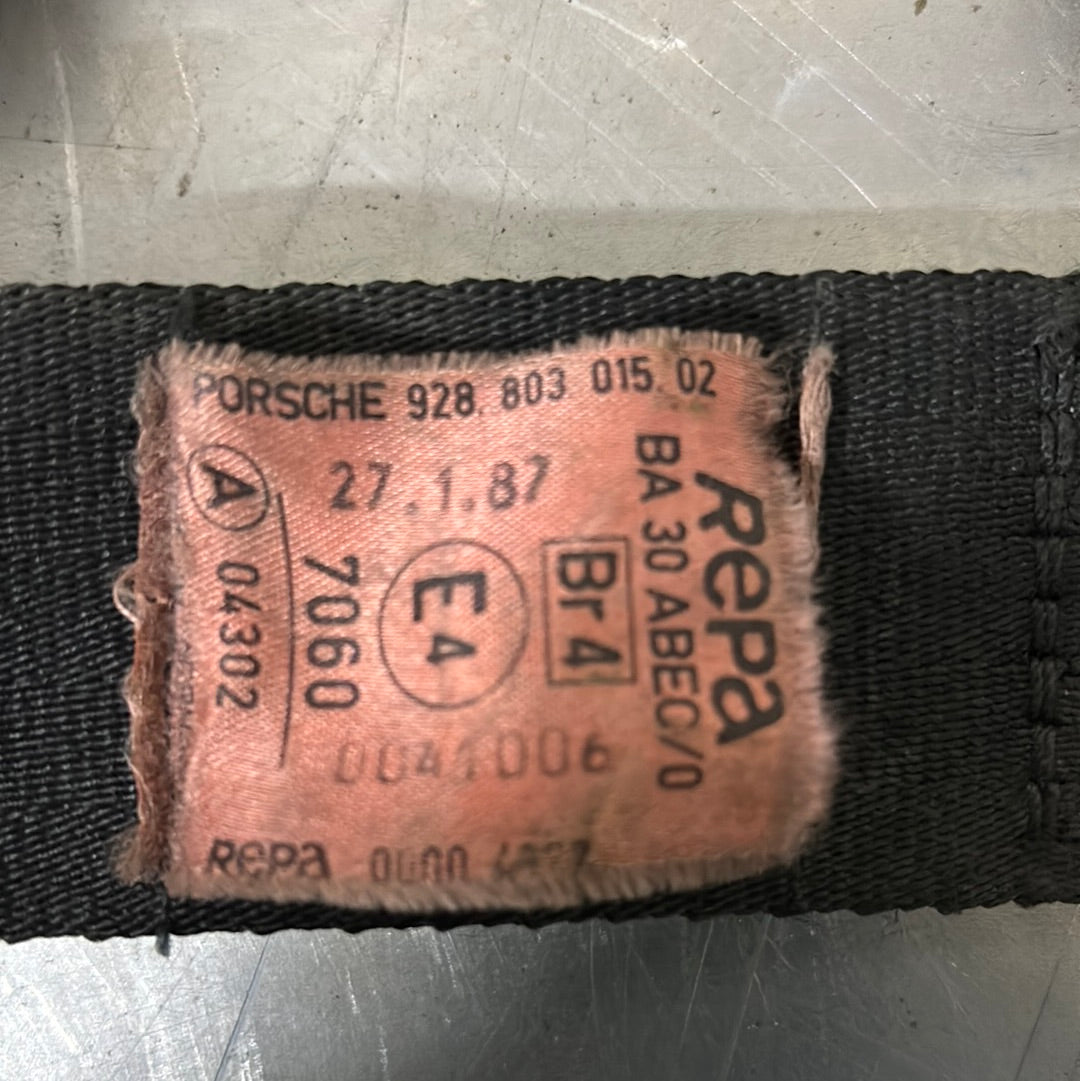 Porsche 928 pair of rear seat belts used 92880301502