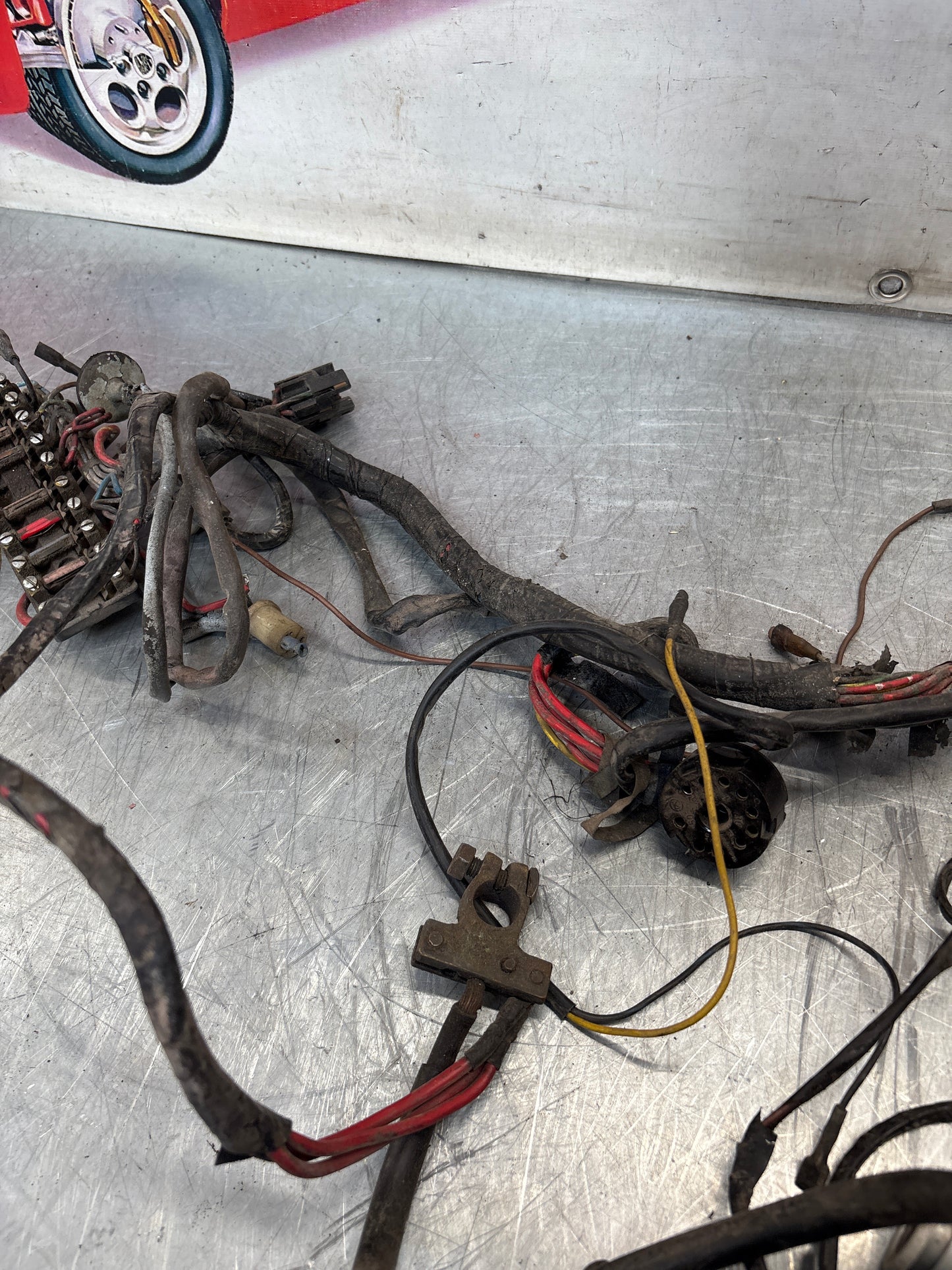 Porsche 911 F double battery rear end loom cut, for spares or repair 91161200200