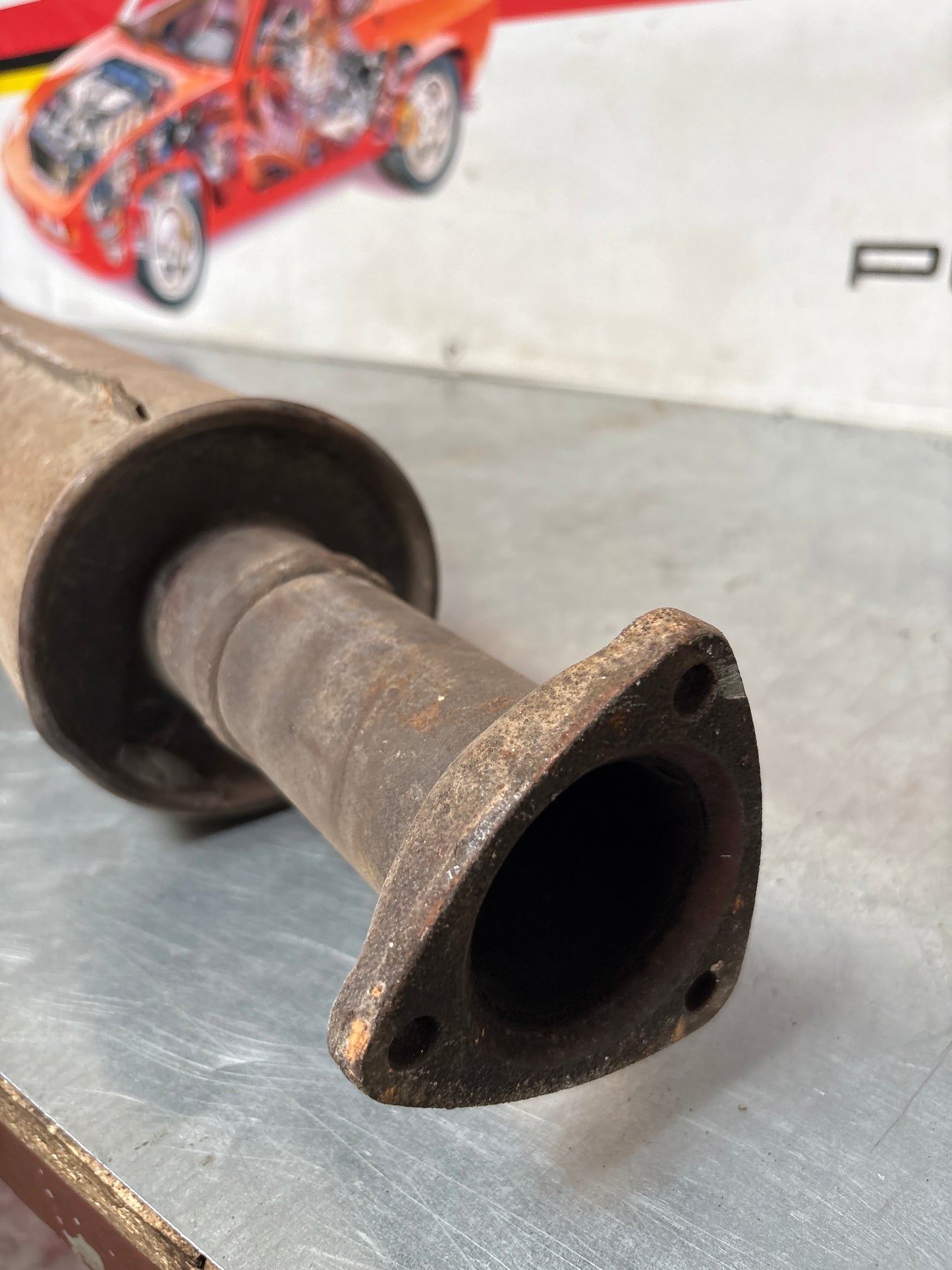 Porsche 944 exhaust middle section, used 94411108201 / 94411108300