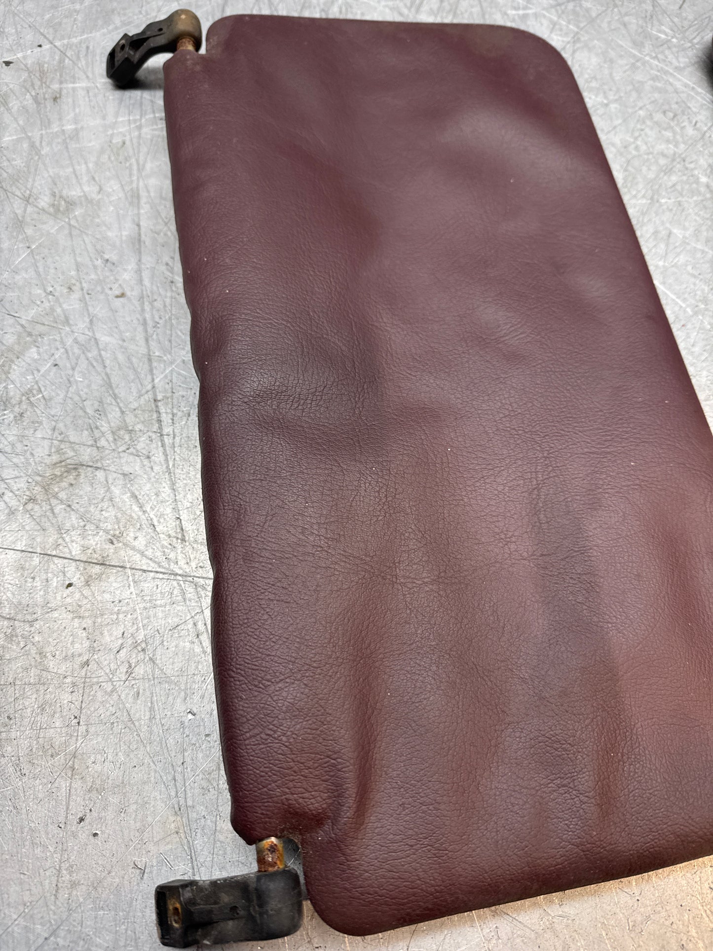 Porsche 928 pair of rear sun visors, burgundy, used 92873103502 spares or repair