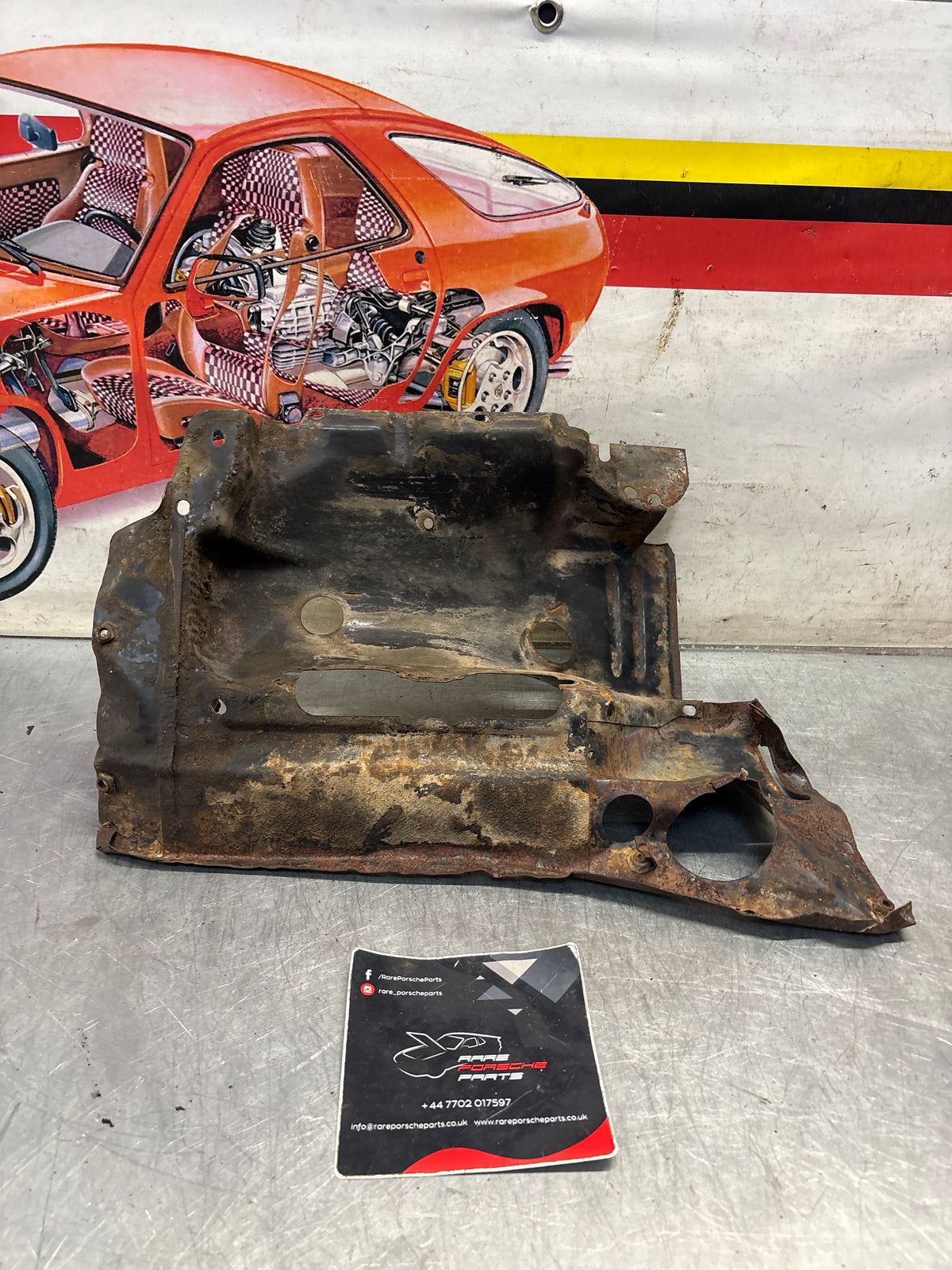 Porsche 914 cylinder cover heat shield, 022119300A Used