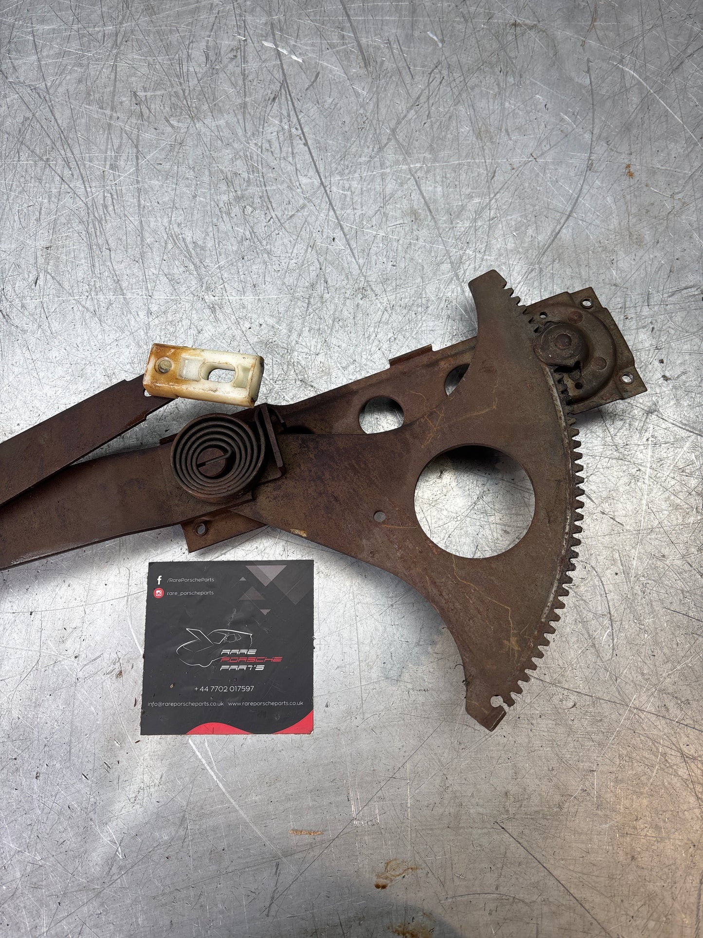 Porsche 924 early Manual window regulator, used, left 477837441