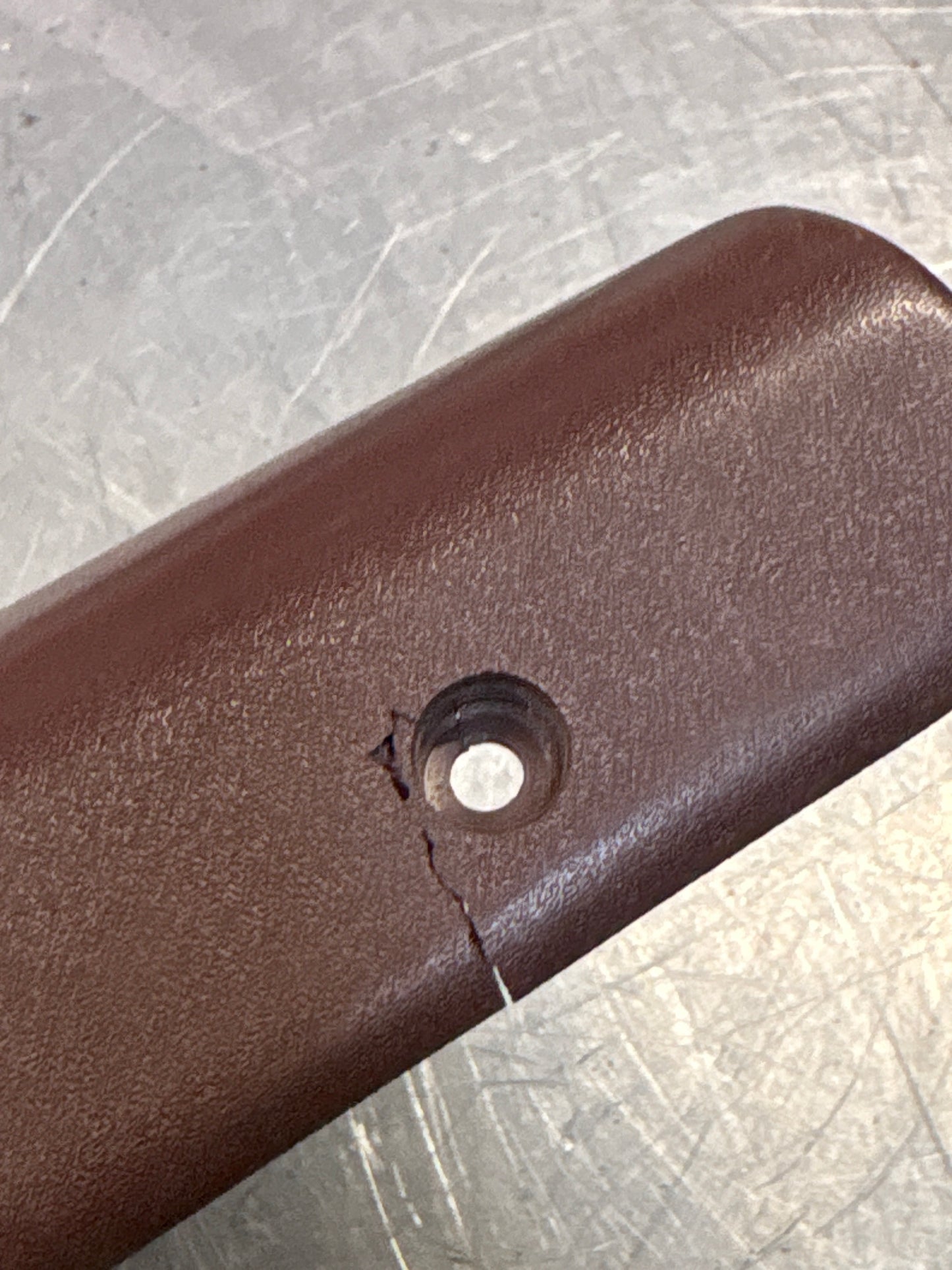 Porsche 928 seat hinge cover, burgundy, used 92852114702