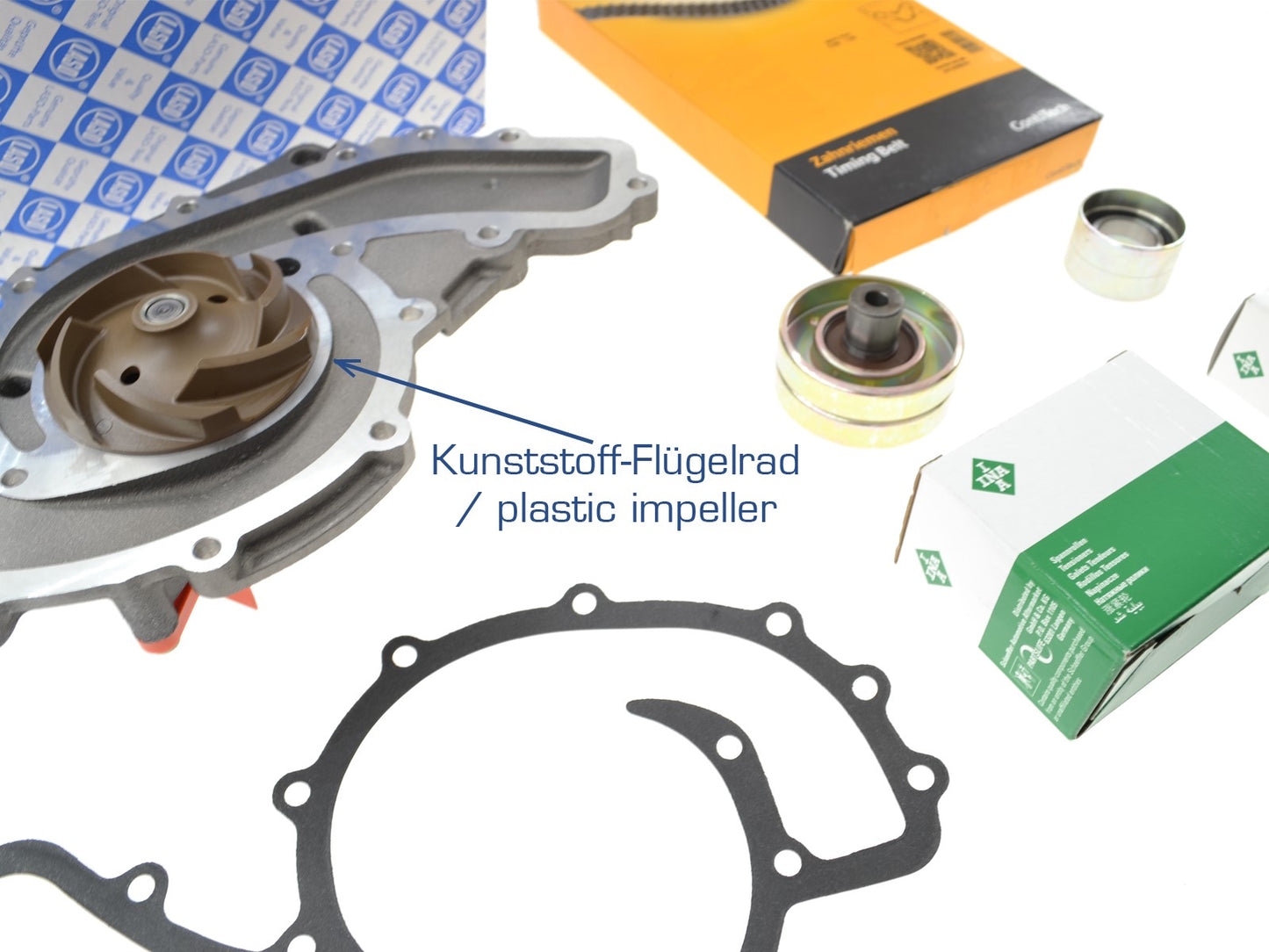 Water pump + timing belt for Porsche 928 4.5 S 4.7 '77-'82