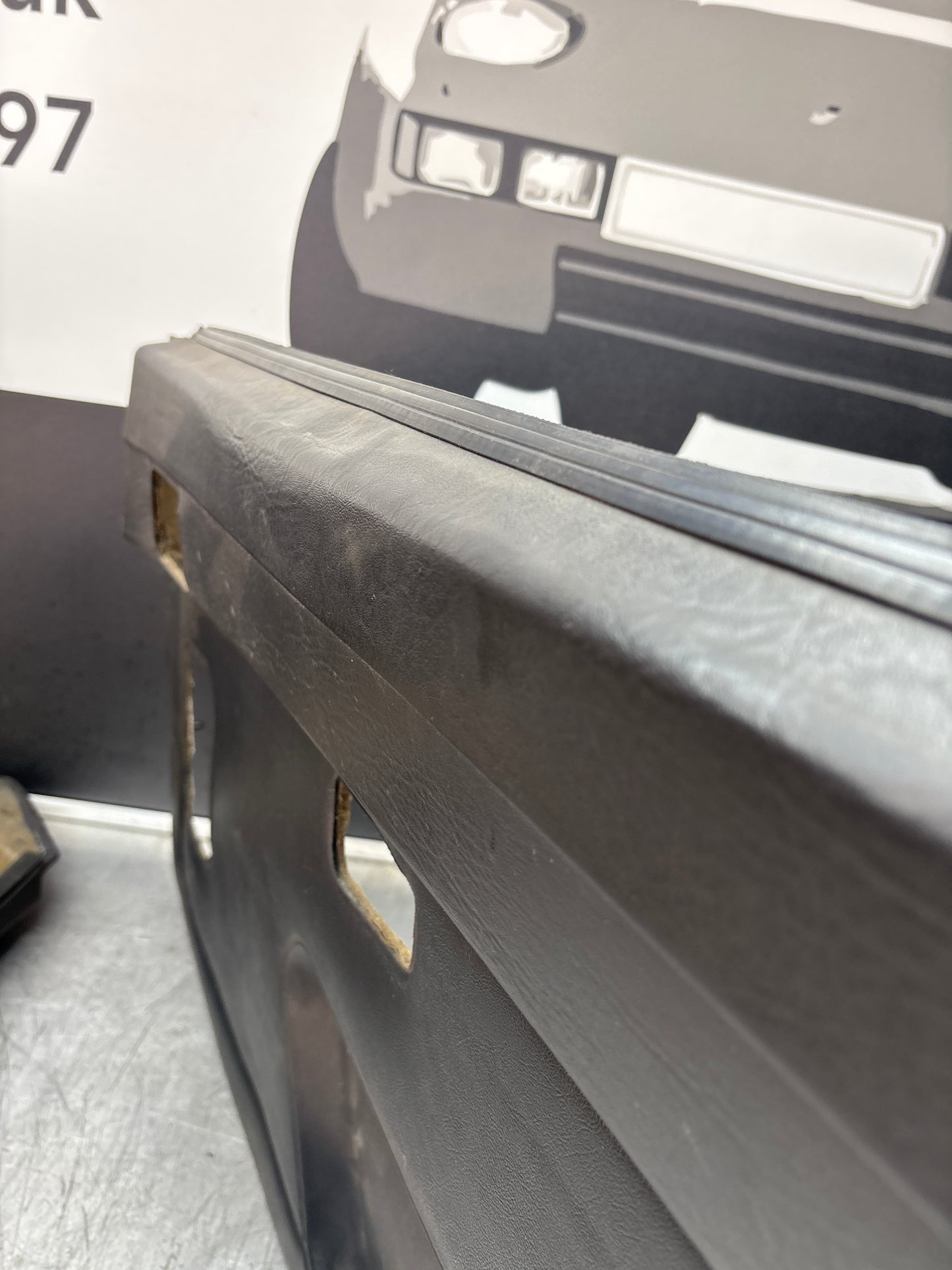 Porsche 924 944 -85.5 pair of Used RHD black door cards, 478867011 / 478867012