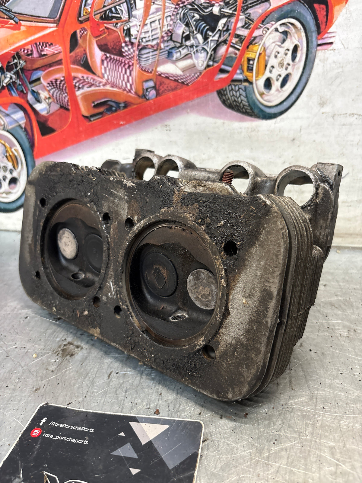 Porsche 914, cylinder head, right side, used 021101371J