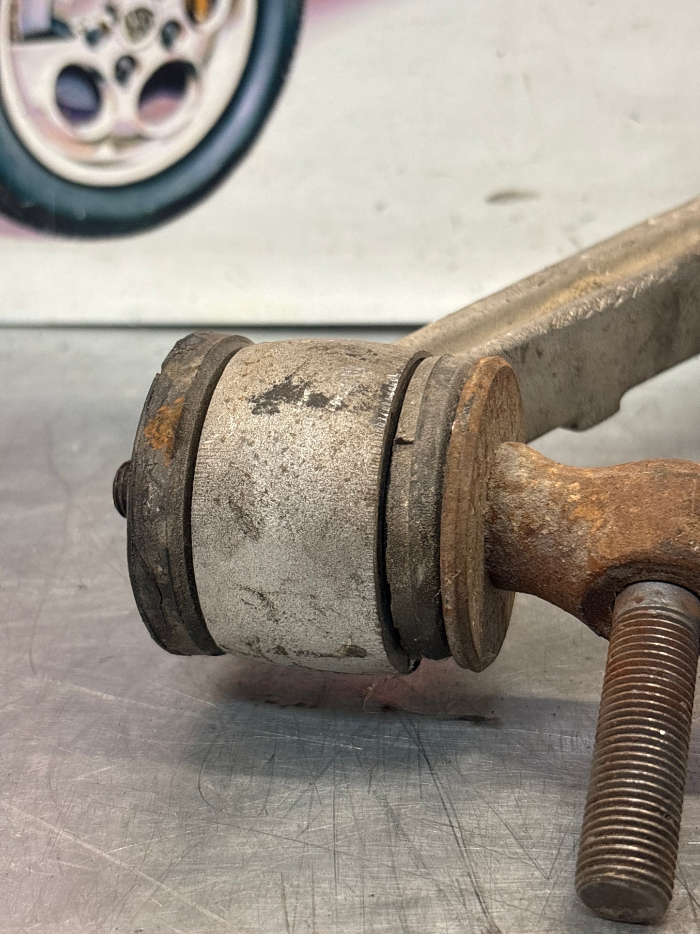 Porsche 928 front upper left control arm, used 92834145722