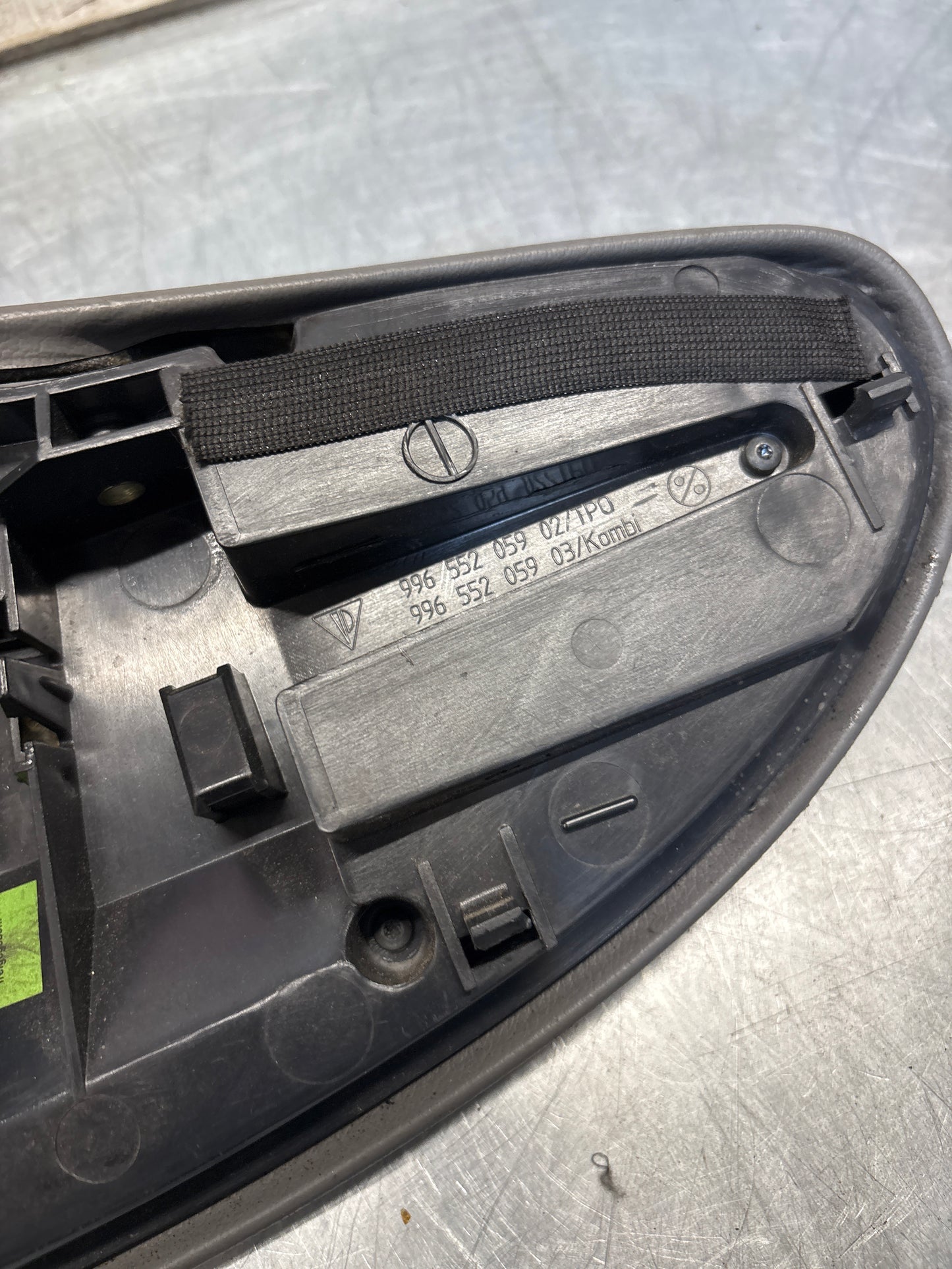 Porsche 911 996 dasboard cluster trim, used, grey 99655205902