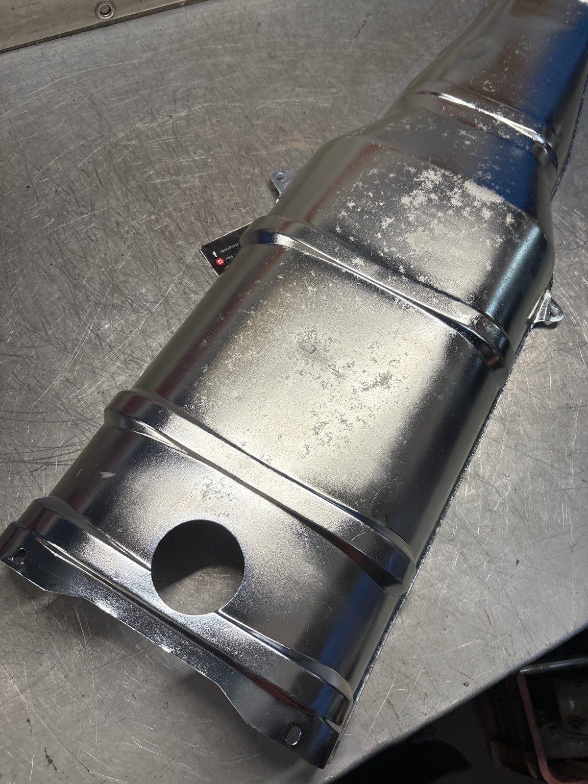 Porsche 928 heat protection plate, later type 92850449101, refurbished