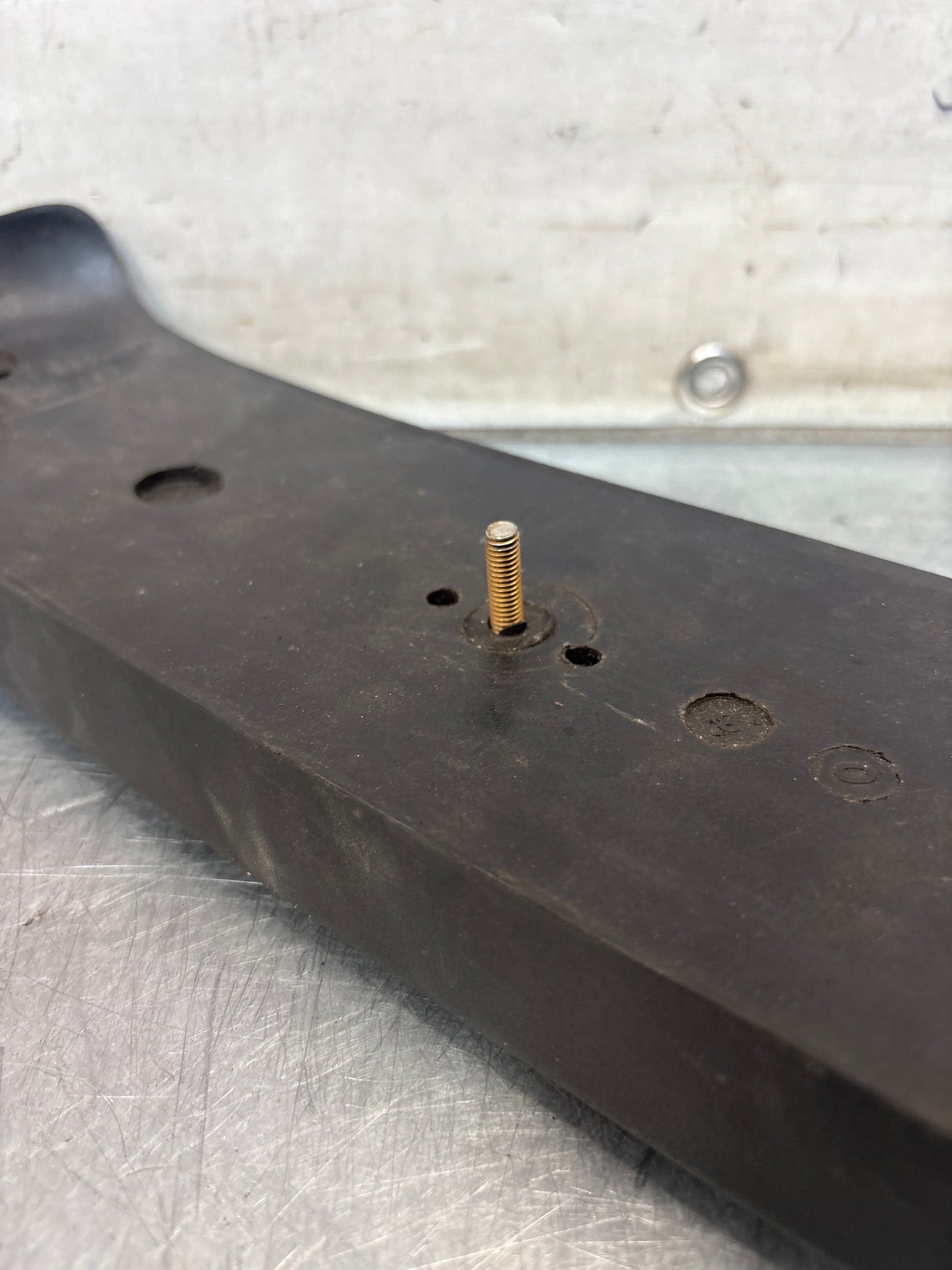 Porsche 924 Left rear moulding protective strip, used 477807157