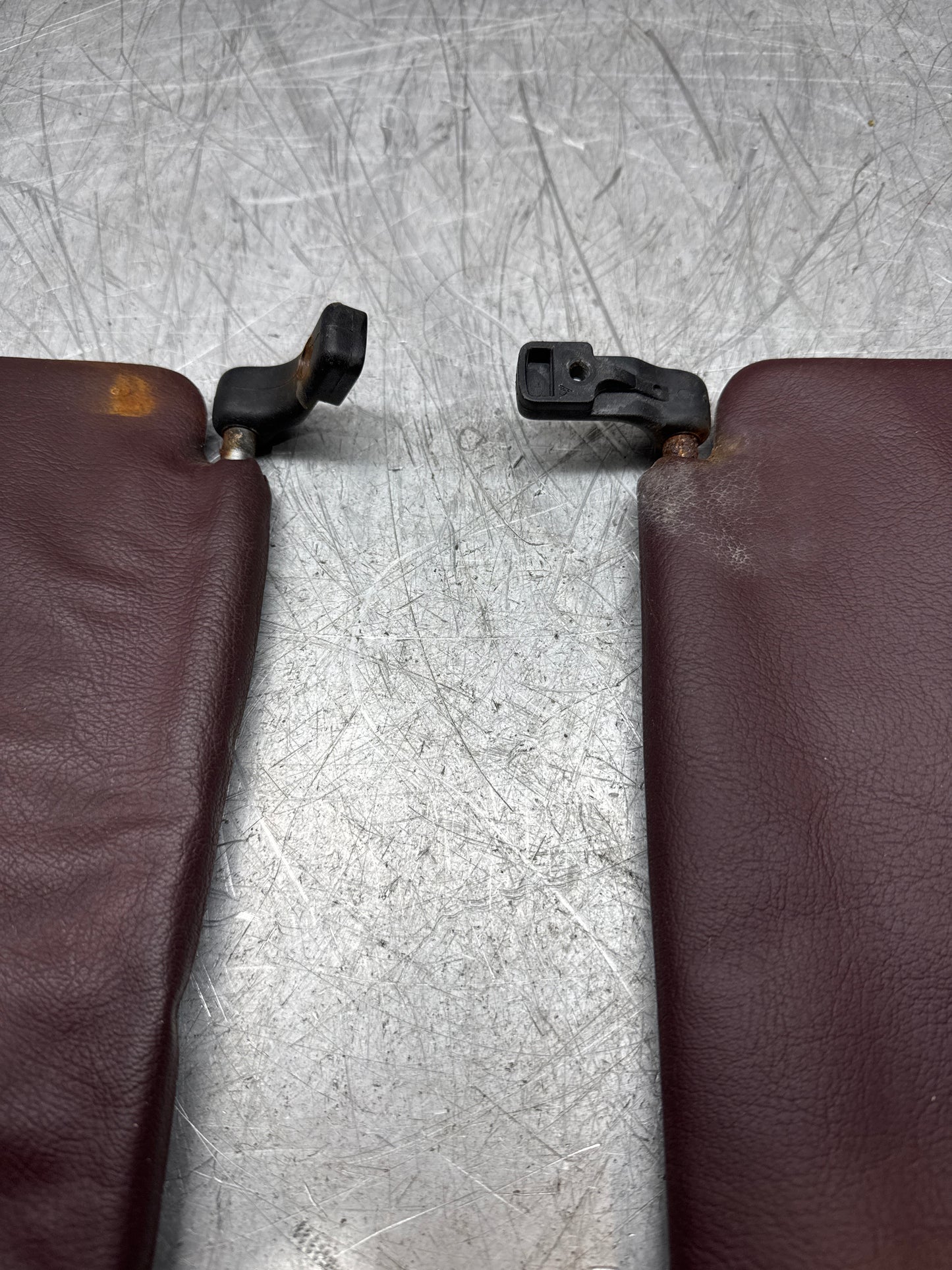 Porsche 928 pair of rear sun visors, burgundy, used 92873103502 spares or repair