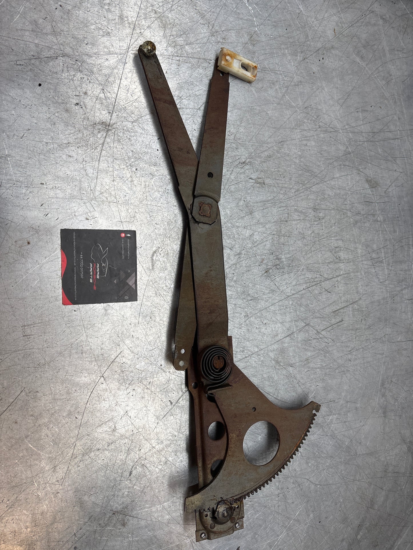 Porsche 924 early Manual window regulator, used, right 477837442