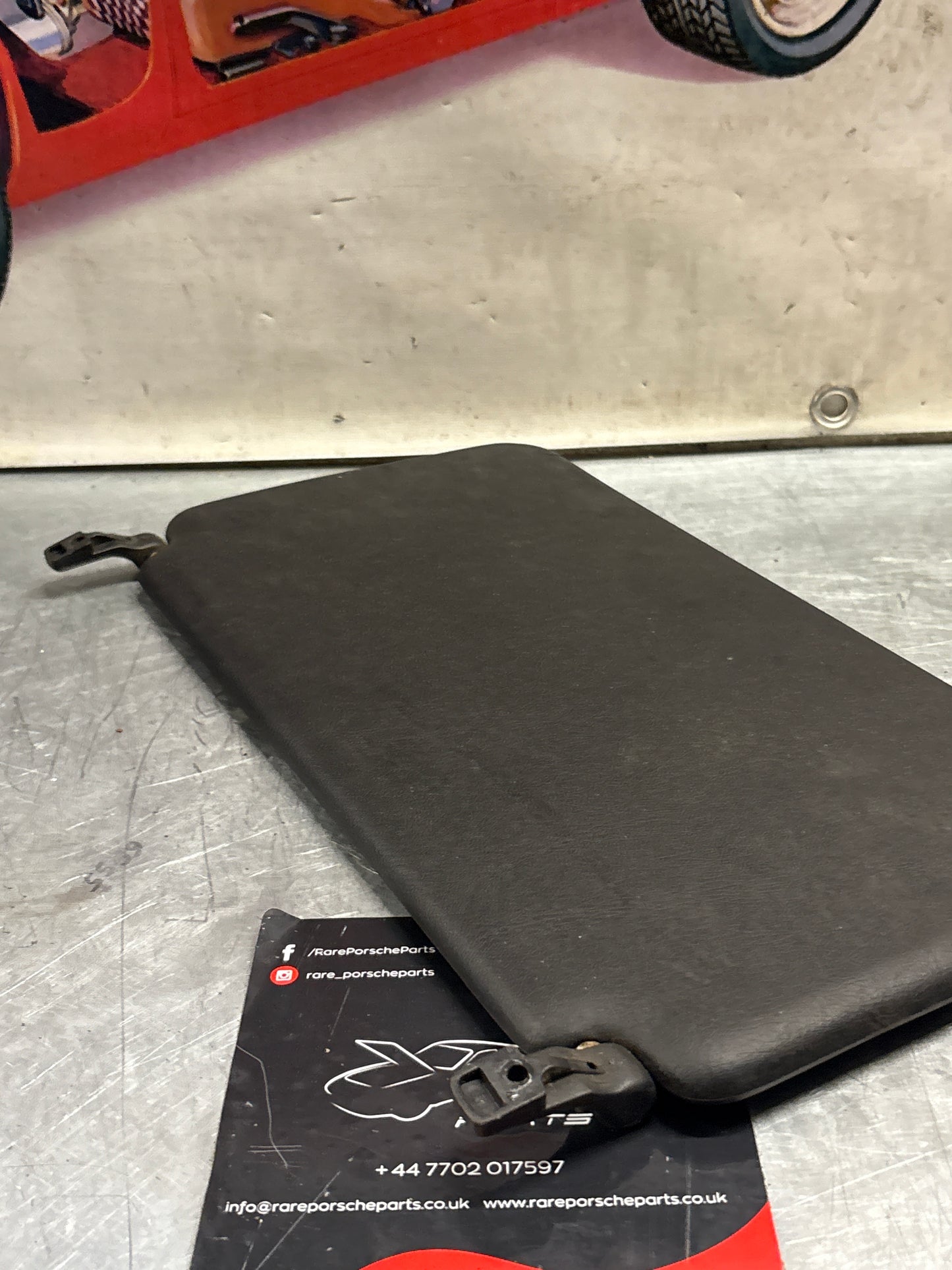 Porsche 928 L+R rear sunvisor, black, used 92873103504