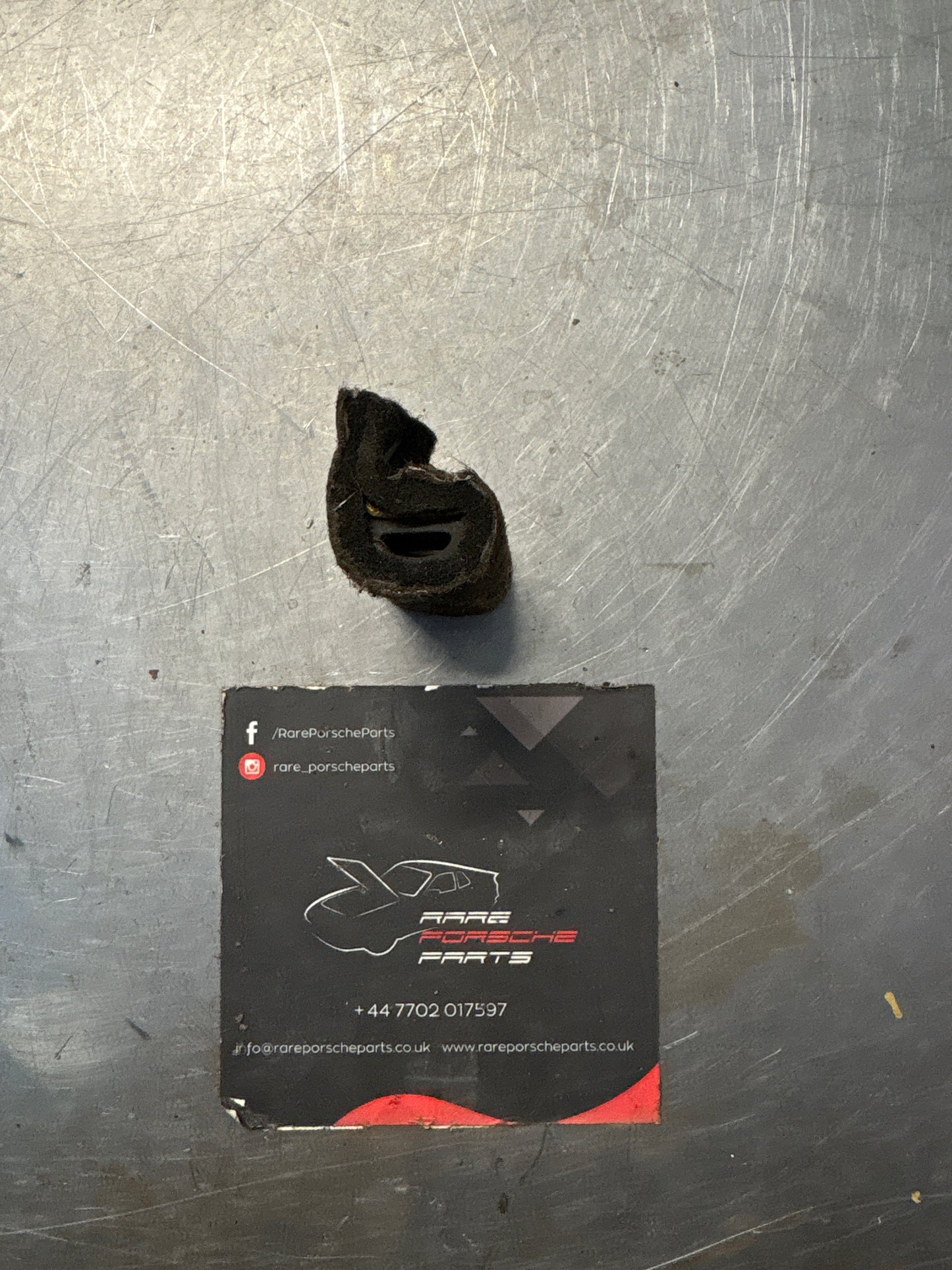 Porsche 928 window glass felt guide stopper bracket, used 92853708503