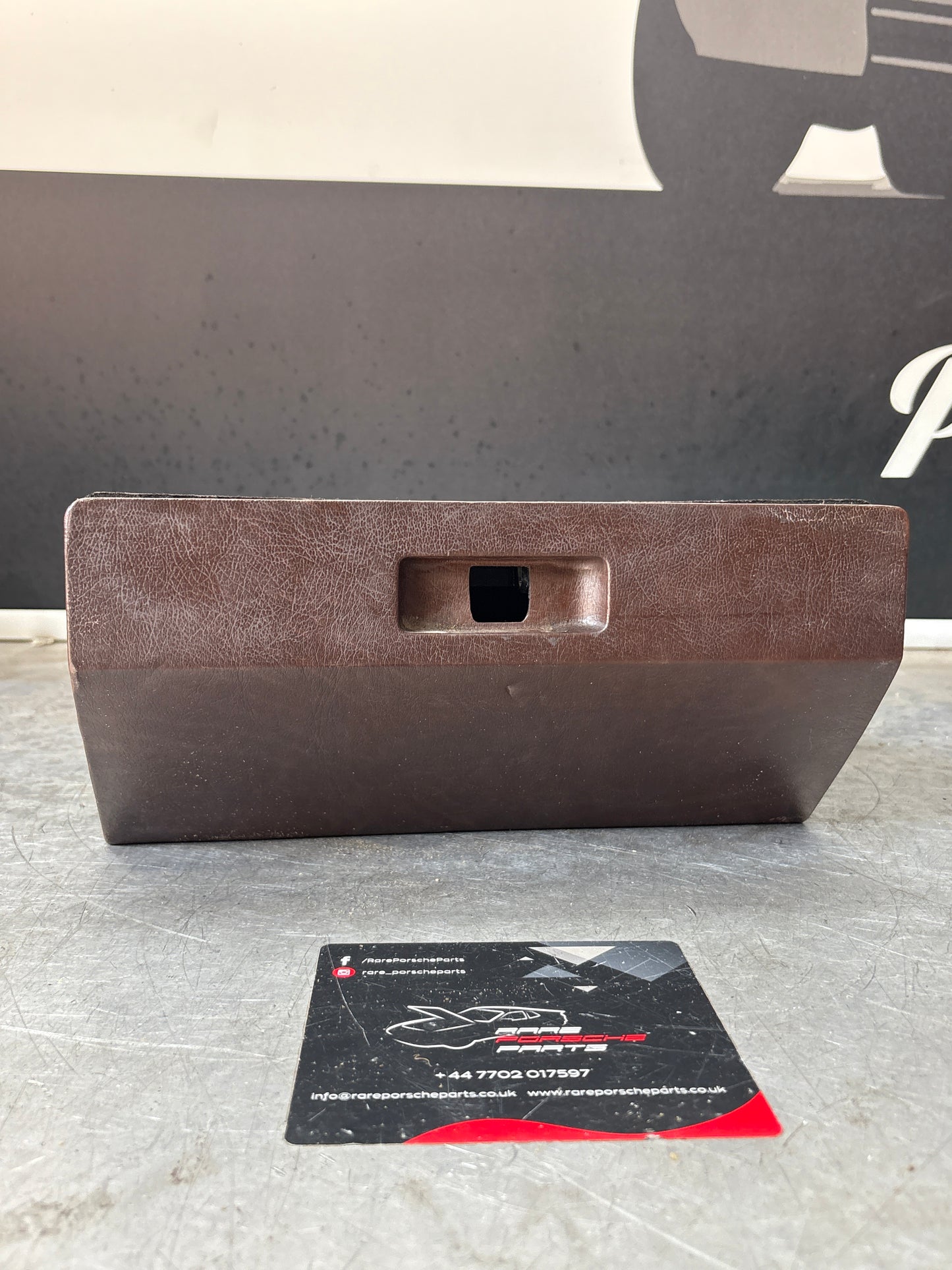 Porsche 924 glovebox with brown door, used 477857095A
