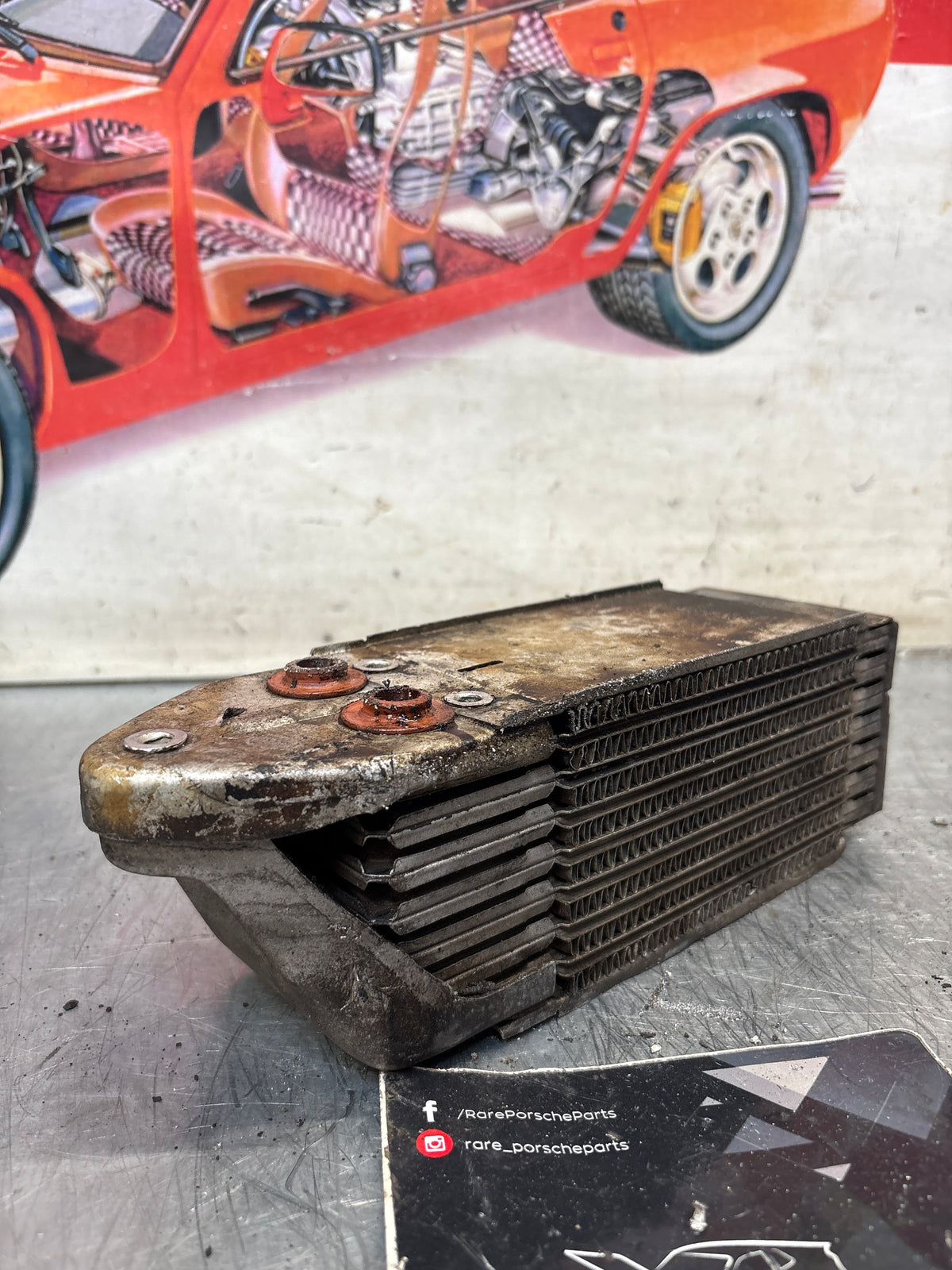 Porsche 914 oil cooler, used 021117021B