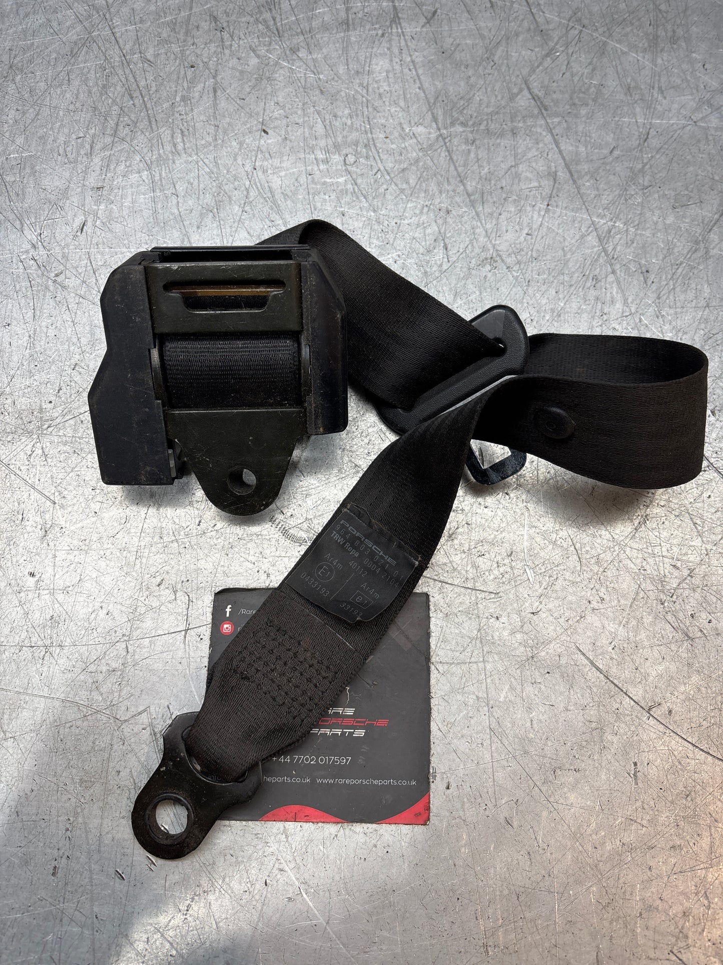Porsche 911 964 rear left N/S seat belt, used, 96480302101