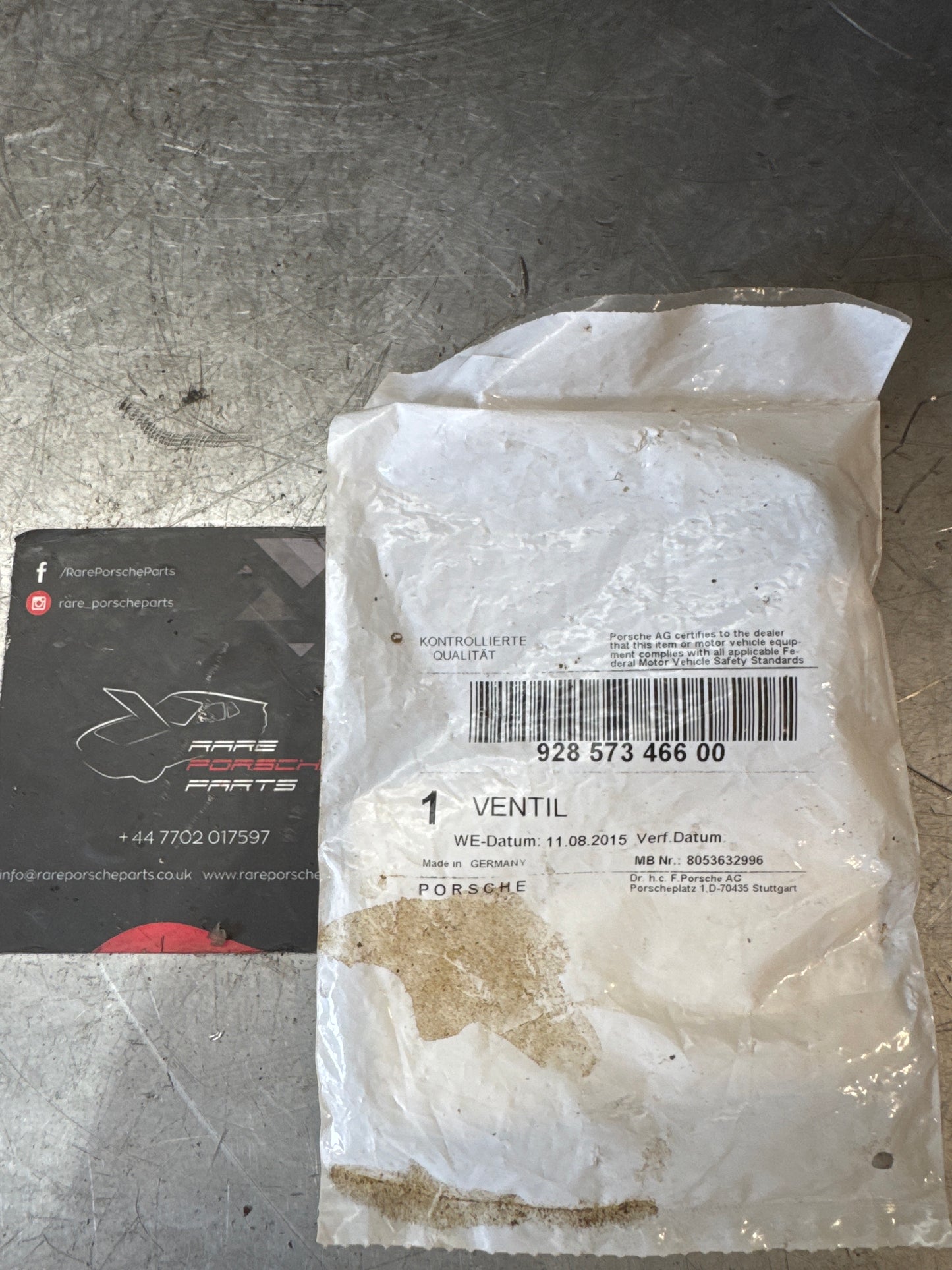 Porsche 928 automatic air conditioner valve 92857346600 New Old Stock