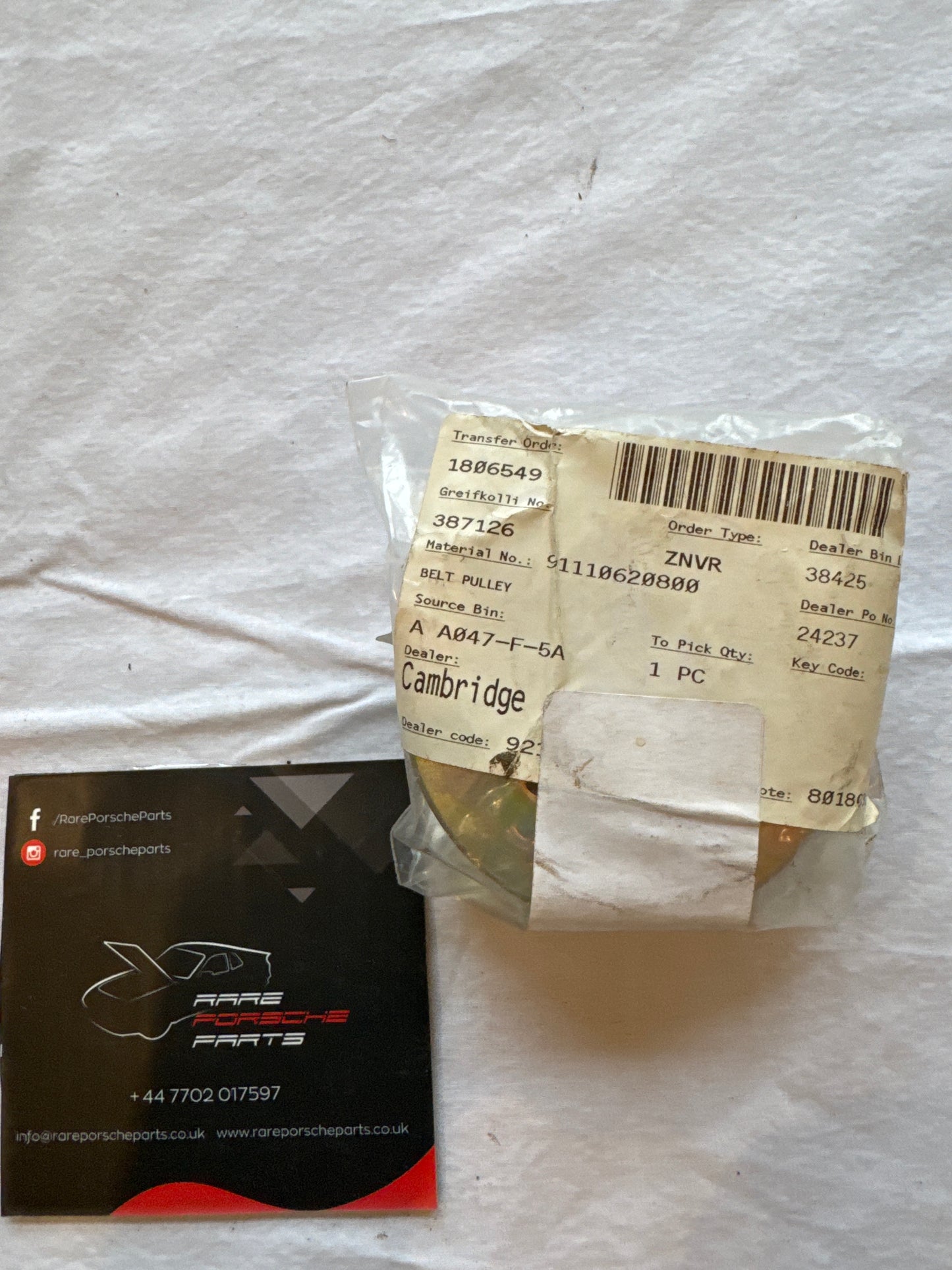 Porsche 911 belt fun pulley 91110620800 NOS