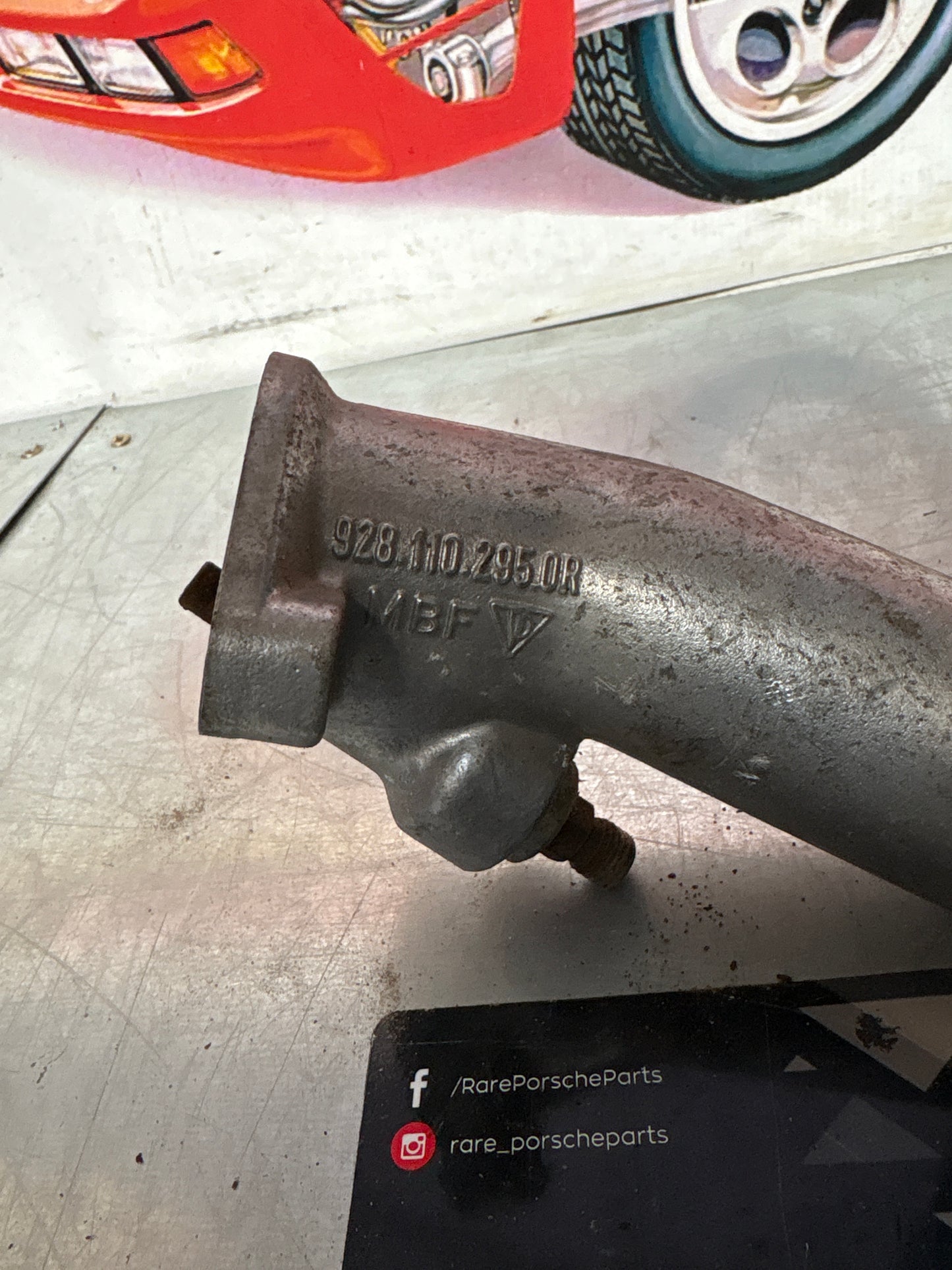 Porsche 928 air intake pipe, used 9281102950R