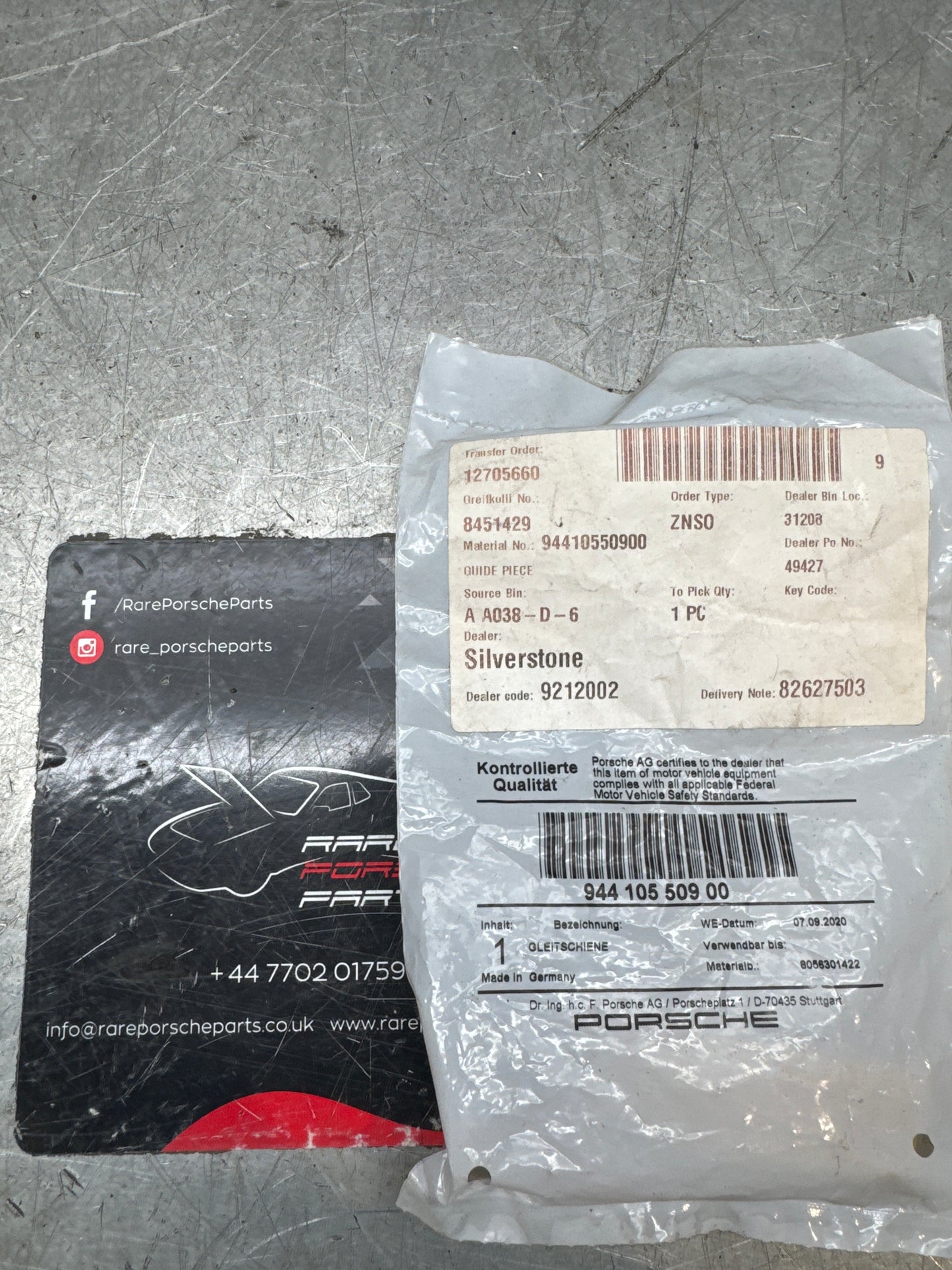 Porsche 968 guide rail cam chain tensioner upper 94410550900