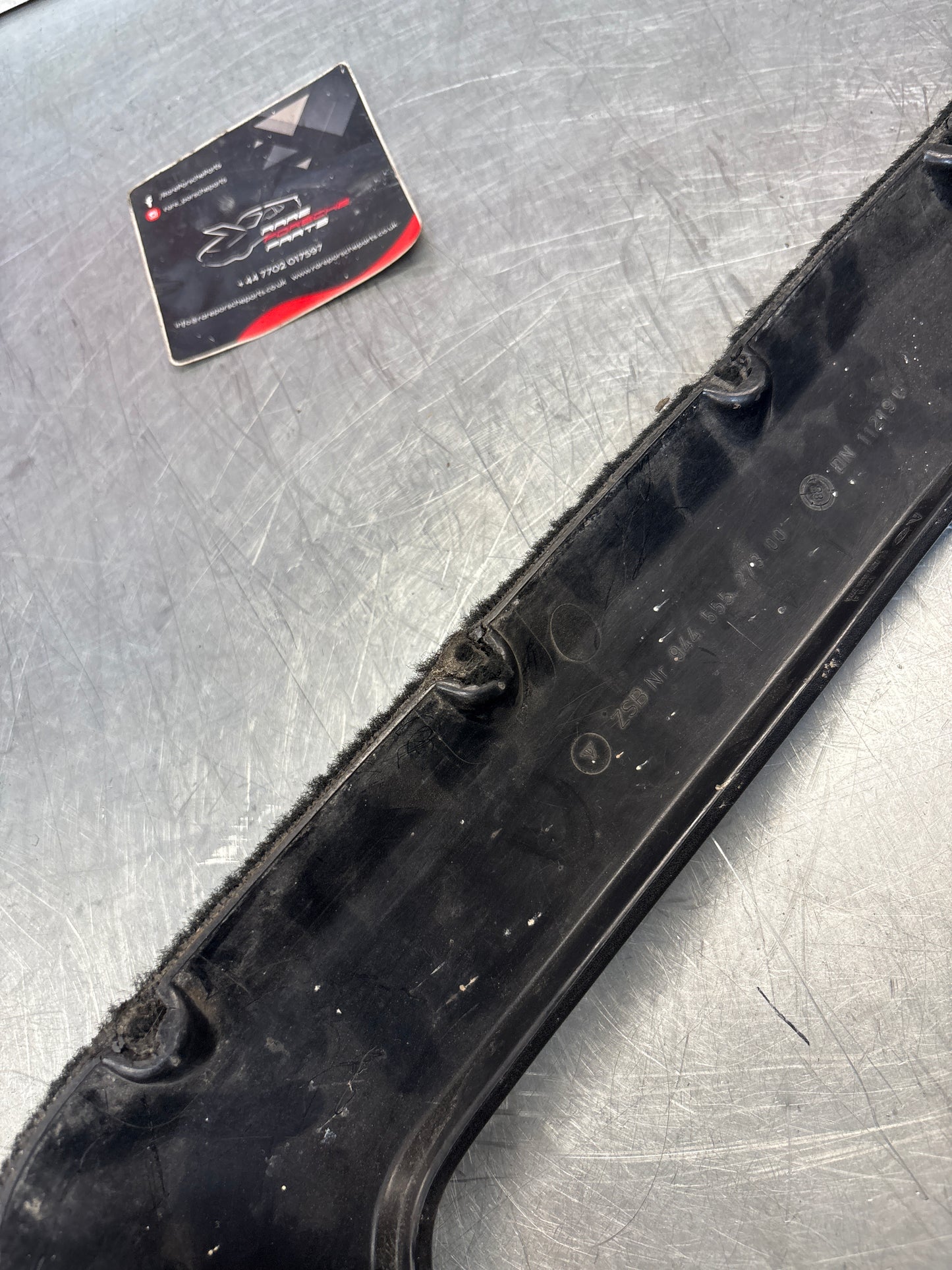 Porsche 944 Front Door Card Carpeted Lower Pocket 94455527300, black, used