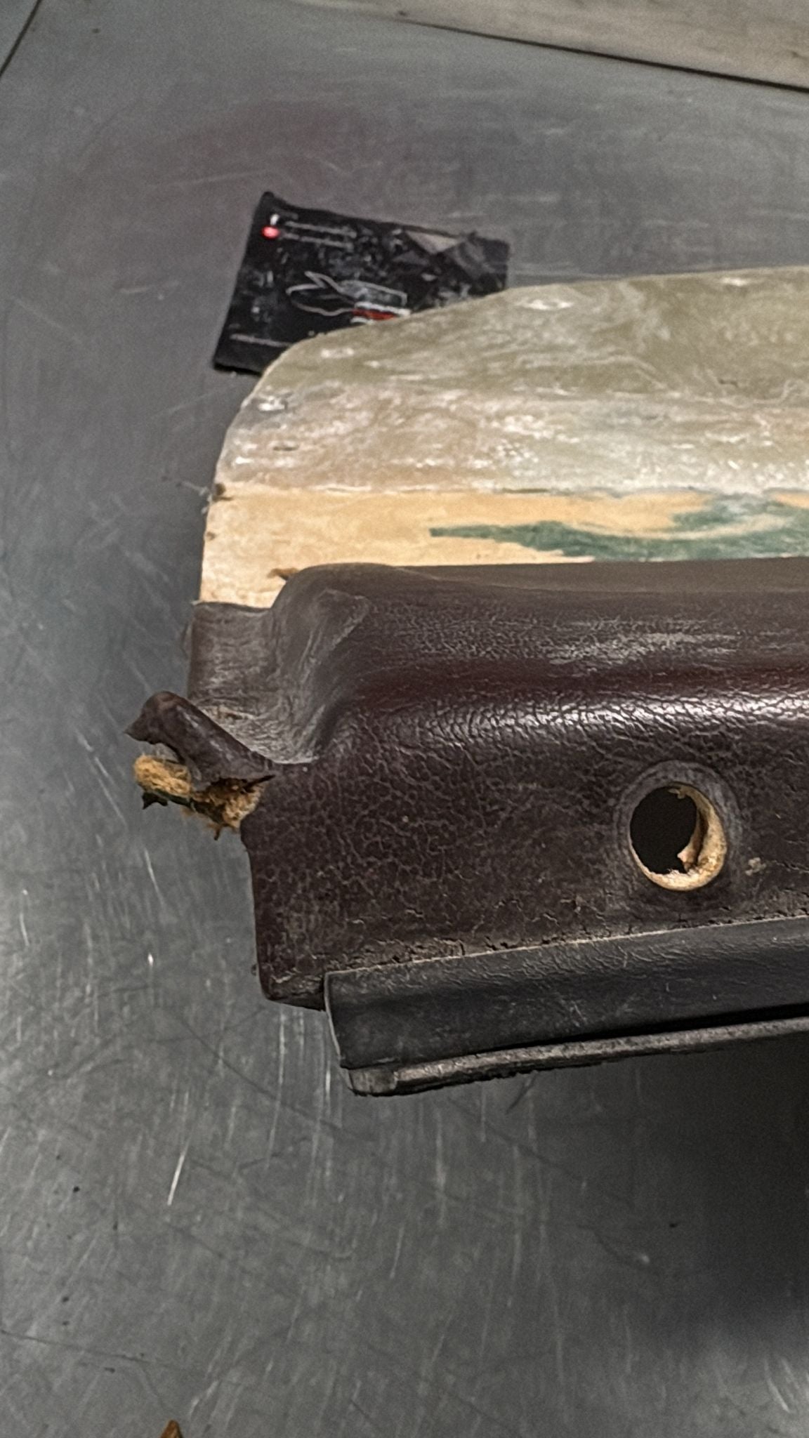 Porsche 924 / 944 early right manual Used door card, brown, 477867012 no fabric!, spares or repair