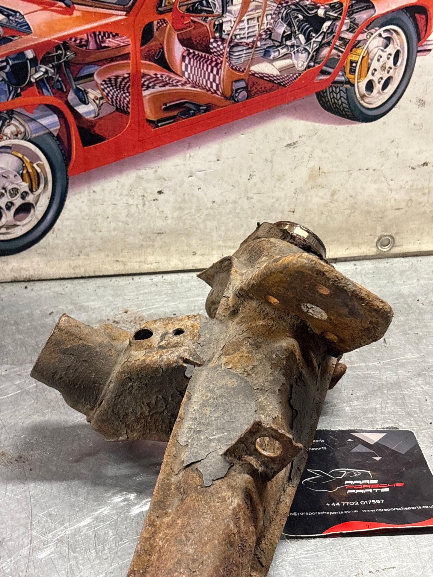 Porsche 924 944 -85.5 Rear right trailing arm, used 94433102200