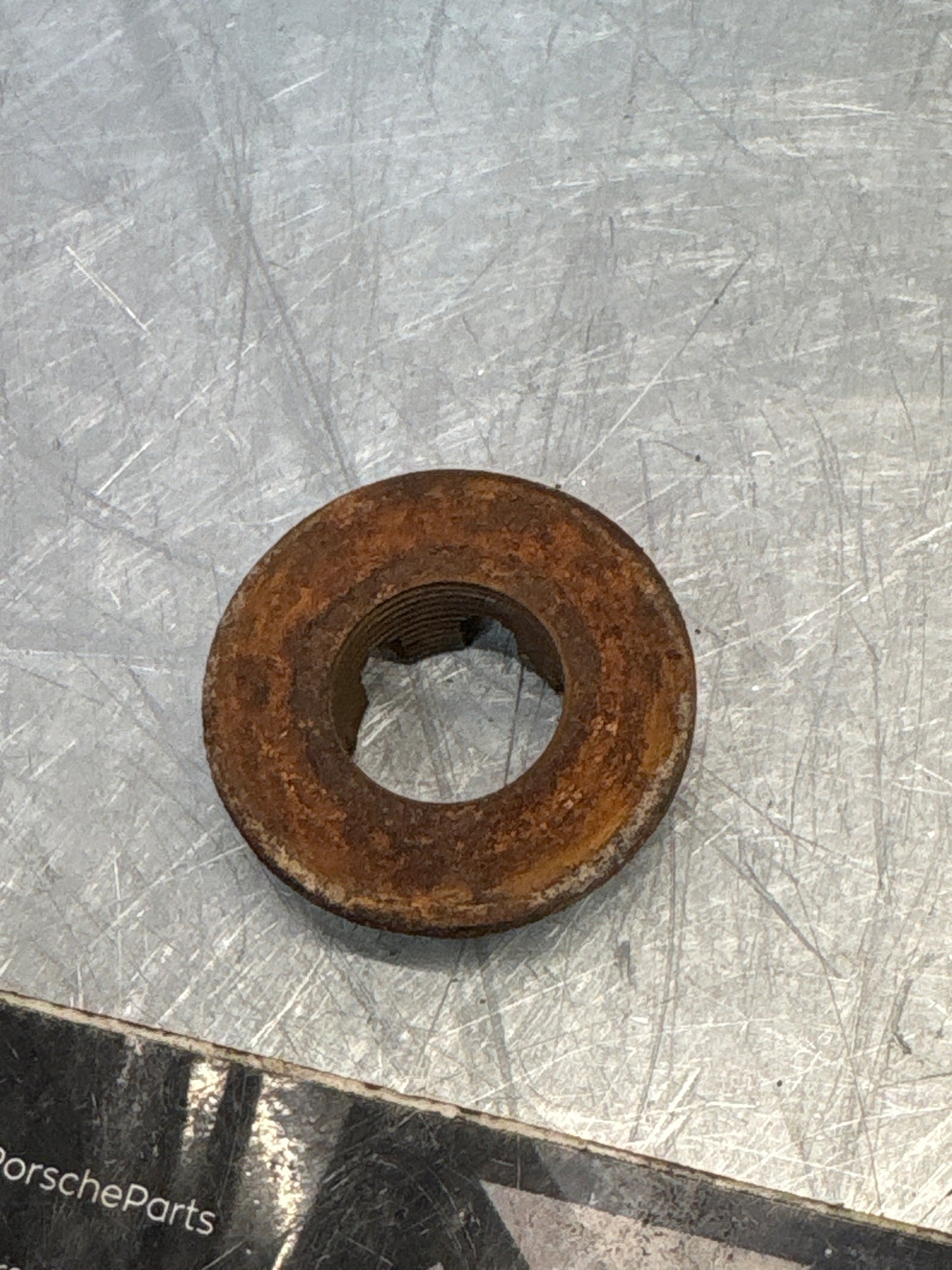 Porsche 924 rear wheel castle nut, used 311501221