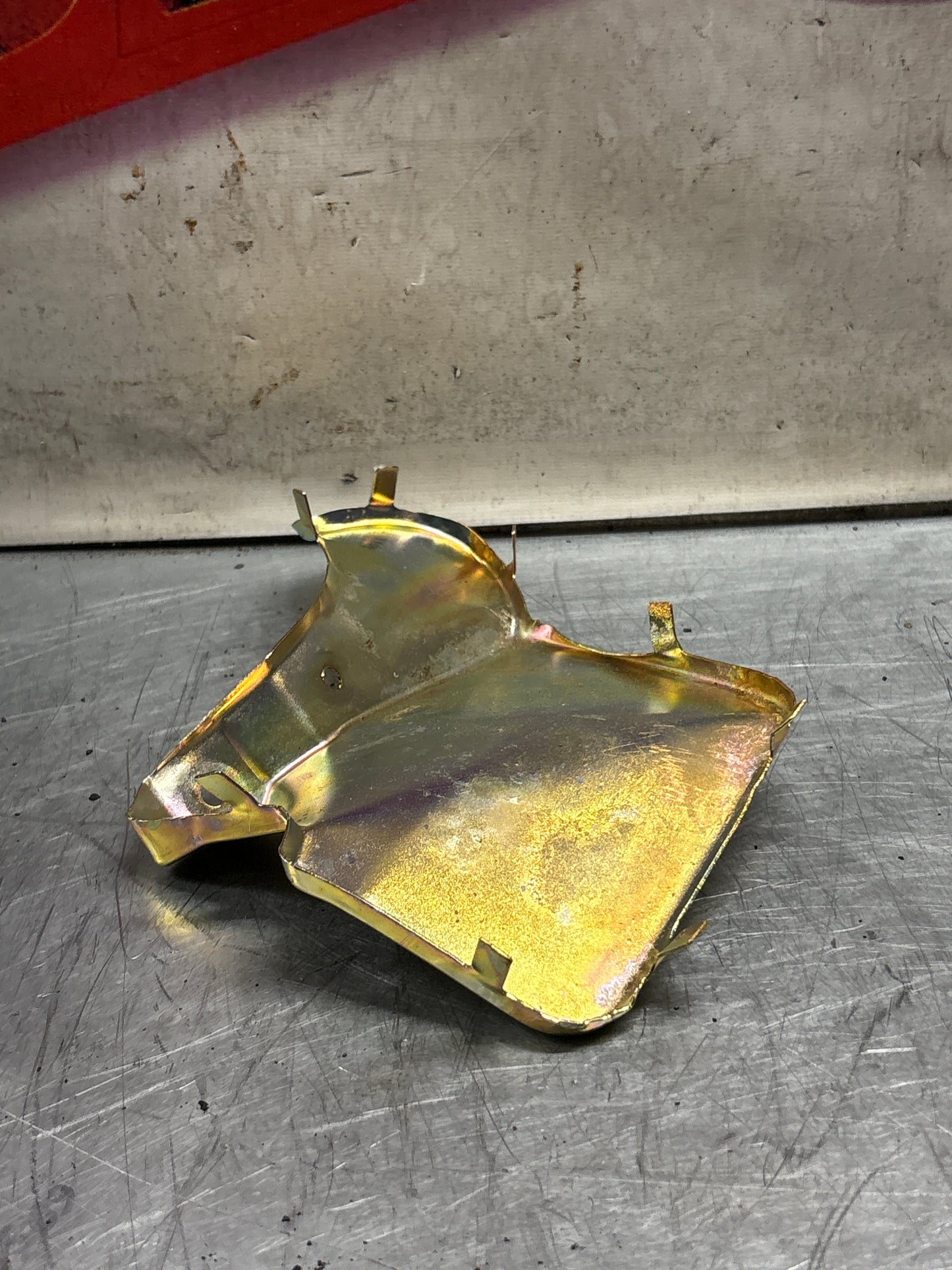 Porsche 928 mount cover heat shield plate right side, used 92837506801