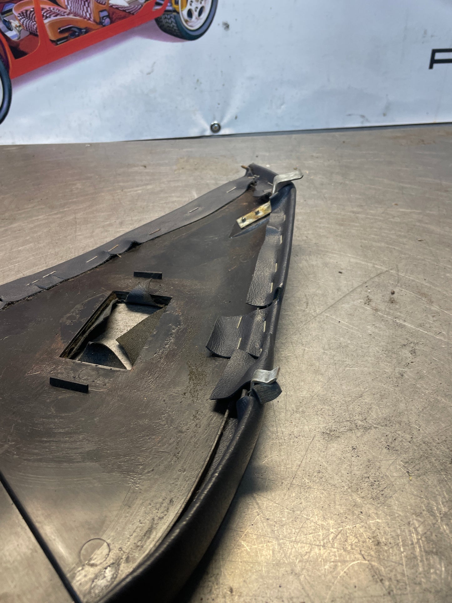 Porsche 928 Rear Seat Side Panel Left, marine blue, used 92852204104