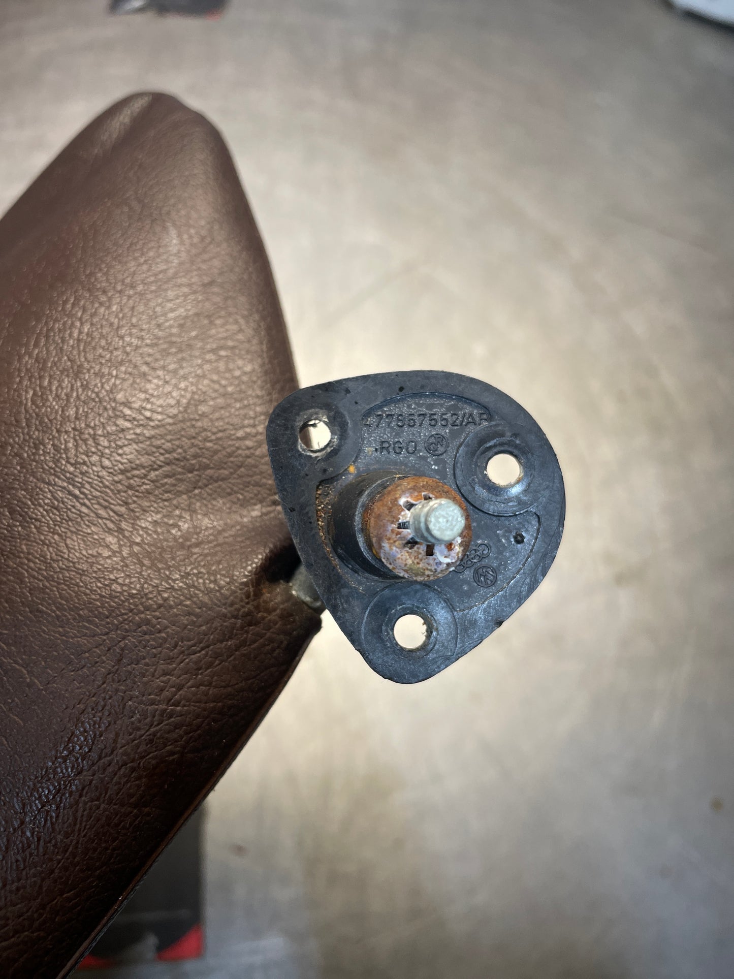 Porsche 924 944 right passenger side sun visor, brown, used 477857552