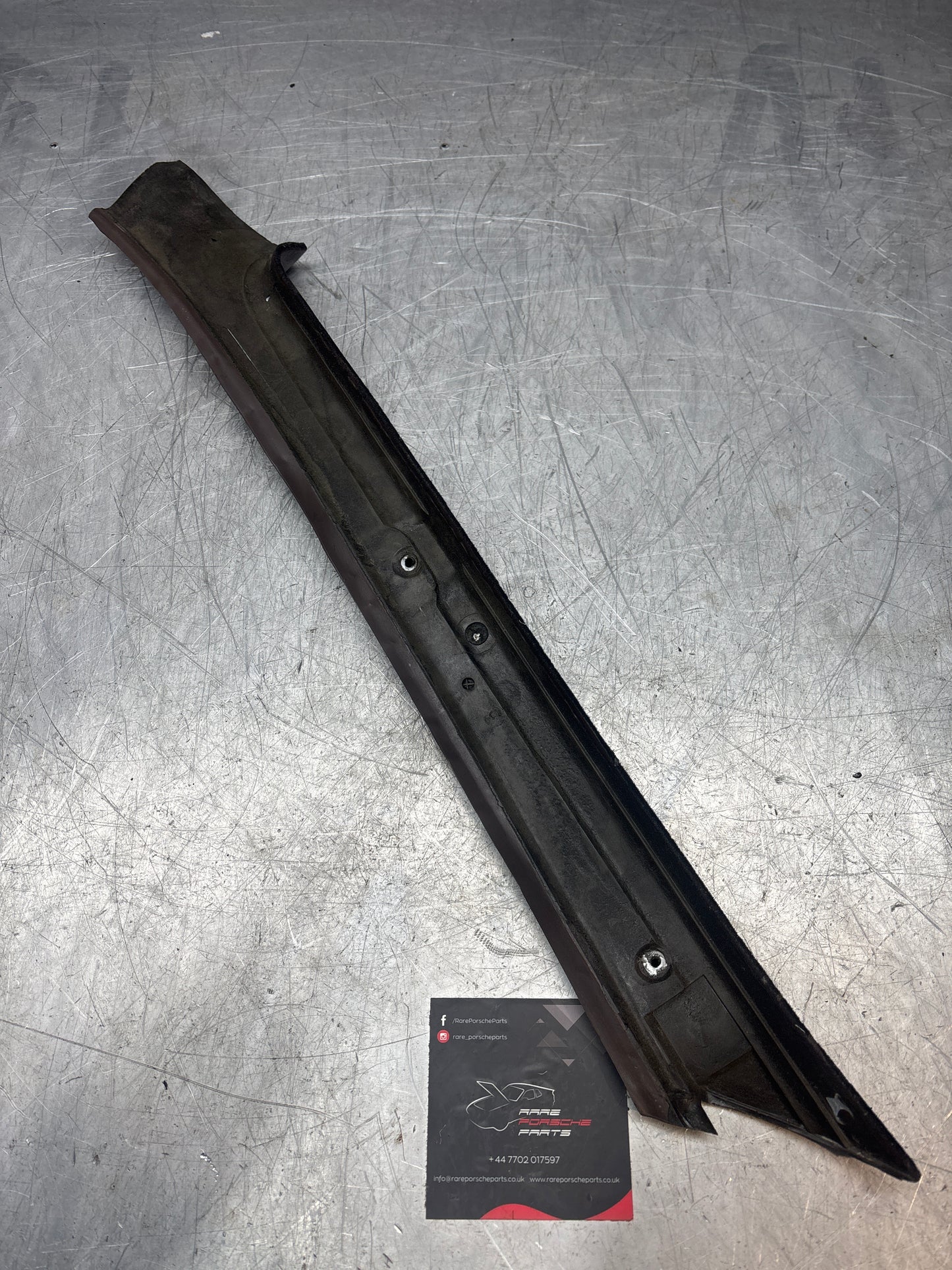 Porsche 944 oval dash brown A pillar cover right side, used 94455505400