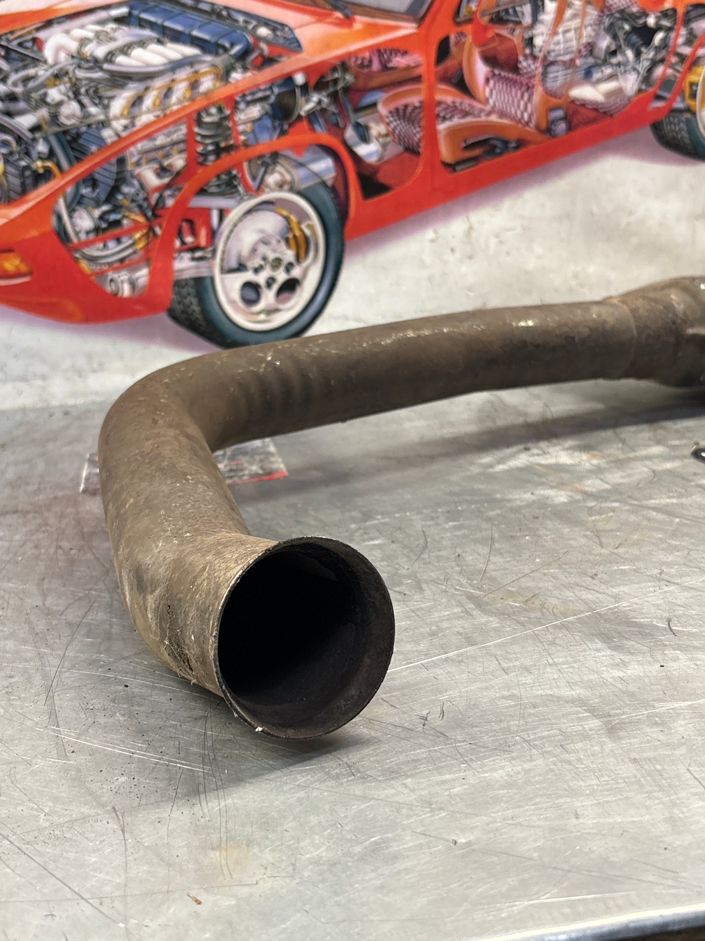 Porsche 928 S4 right middle silencer, used 92811109403