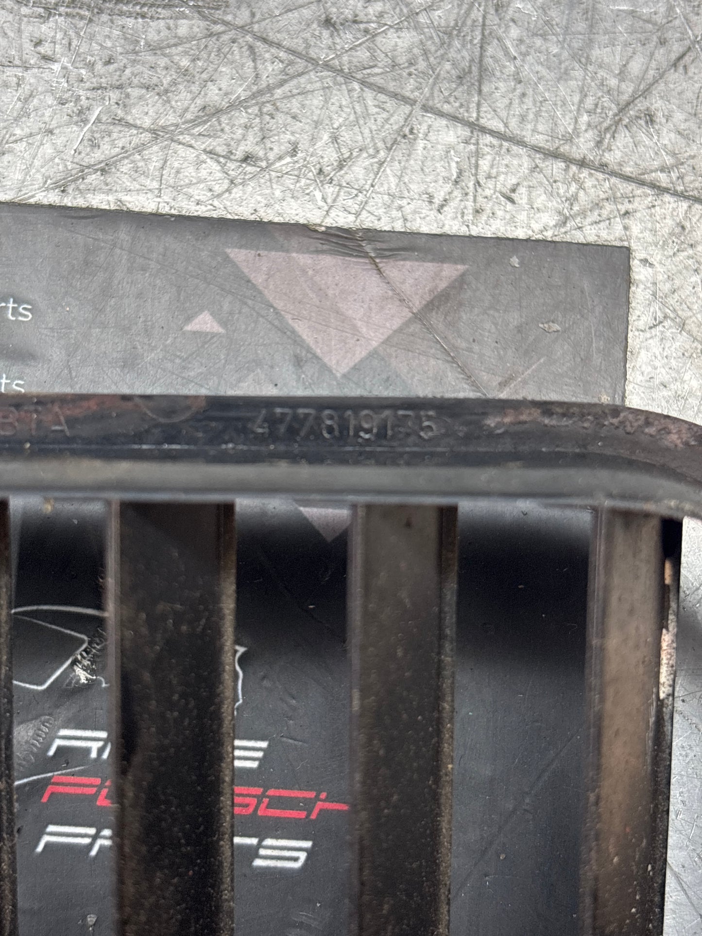 Porsche 924/944/968 door aperture air vent grill trim, used 477819175 used