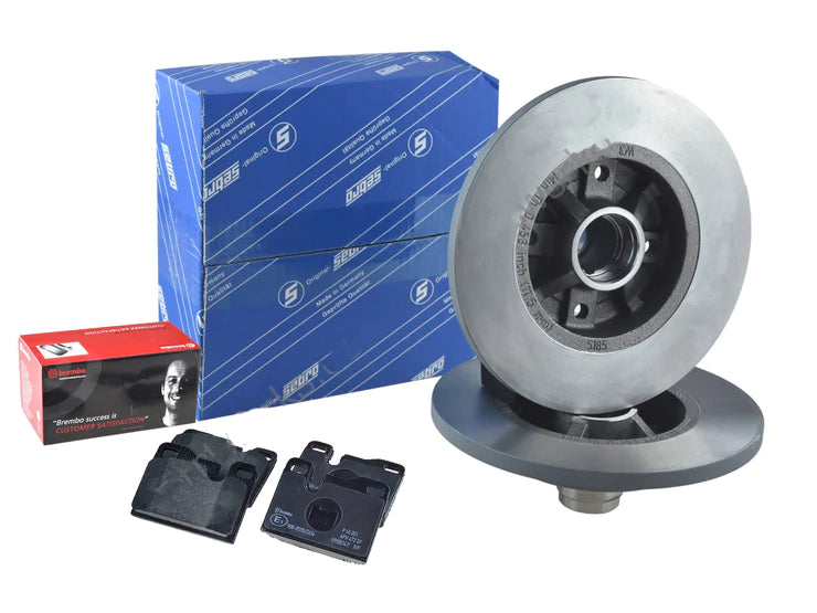 Porsche 924 2.0 non turbo front brake disc and pads bundle. Brembo / Sebro