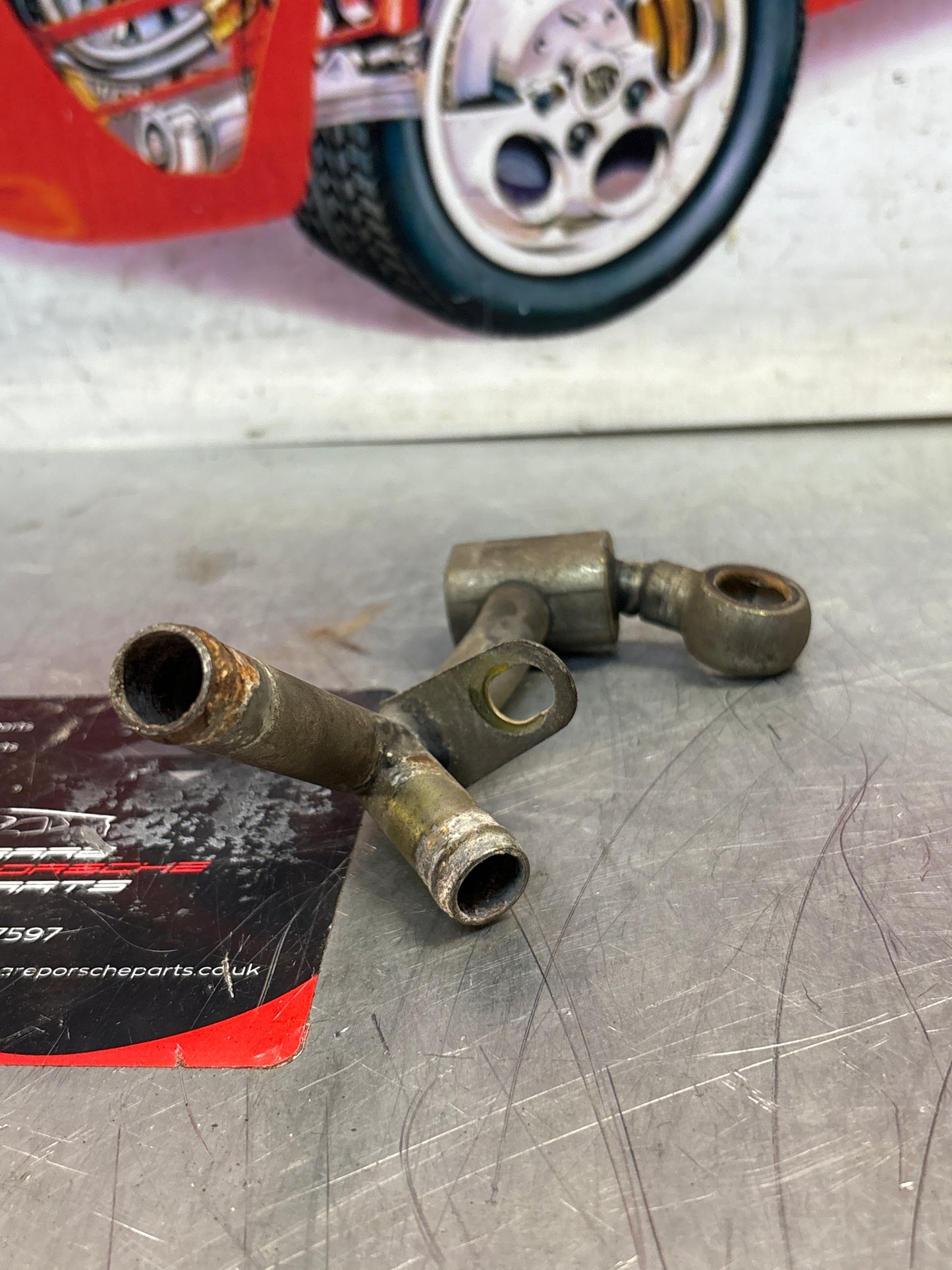 Porsche 944 Turbo Coolant pipe, water pipe 95110605605, used