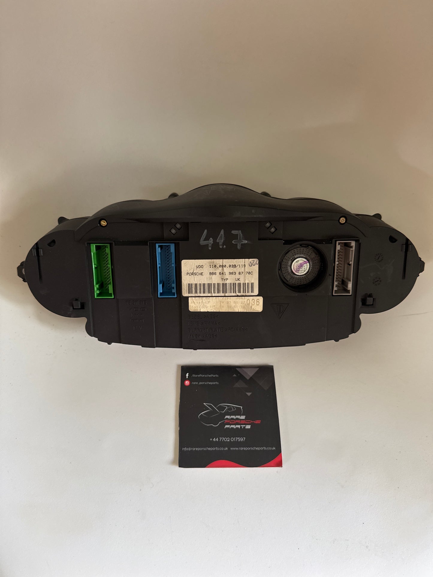 Porsche Boxter 986 Instrument Cluster, unknown mileage 9866419836770C used