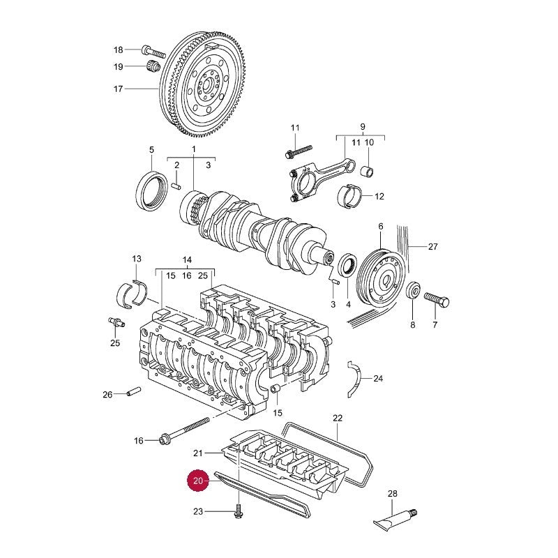Porsche 986 987 996 997 Engine Oil Separator Gasket, Left, 99610124151 New