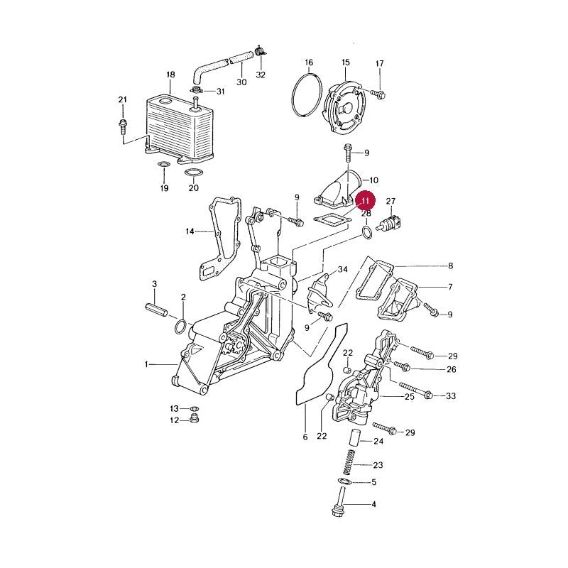 Porsche 986 996 997 Oil Pump Housing Gasket, 99610632151 New