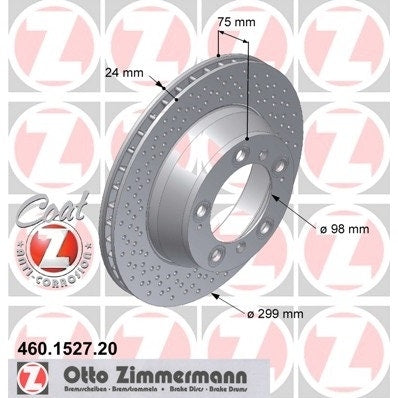 Porsche 996 997 Brake Discs, Rear, Pair, 99635240105 New