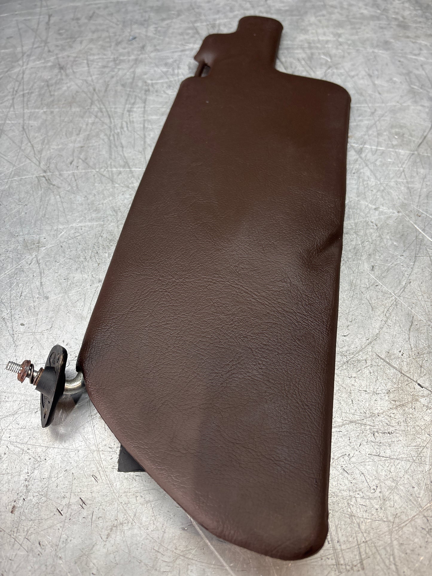 Porsche 924/944 sun visor, right side, in brown with mirror early type, used 477857552C