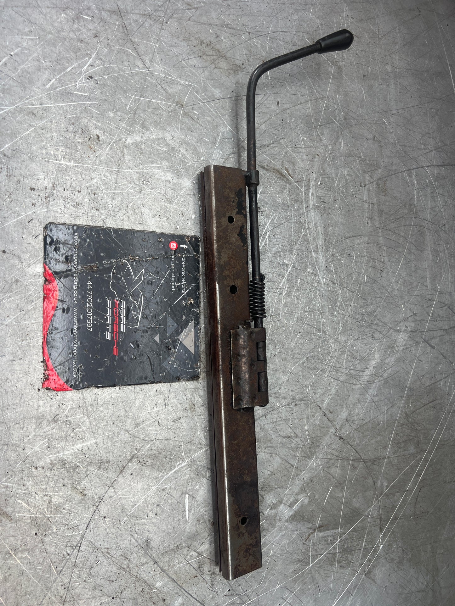 Porsche 924 944 911 left side seat runner with handle, used 92852148902