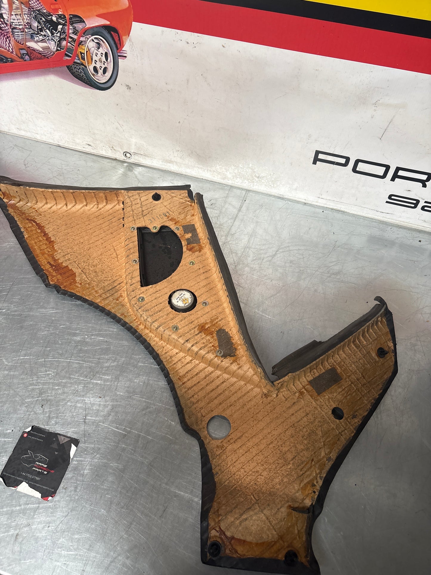 Porsche 944 Turbo S2 Black rear interior C Post trims/cards with M490 sound package, used 94455502113 / 94455502213