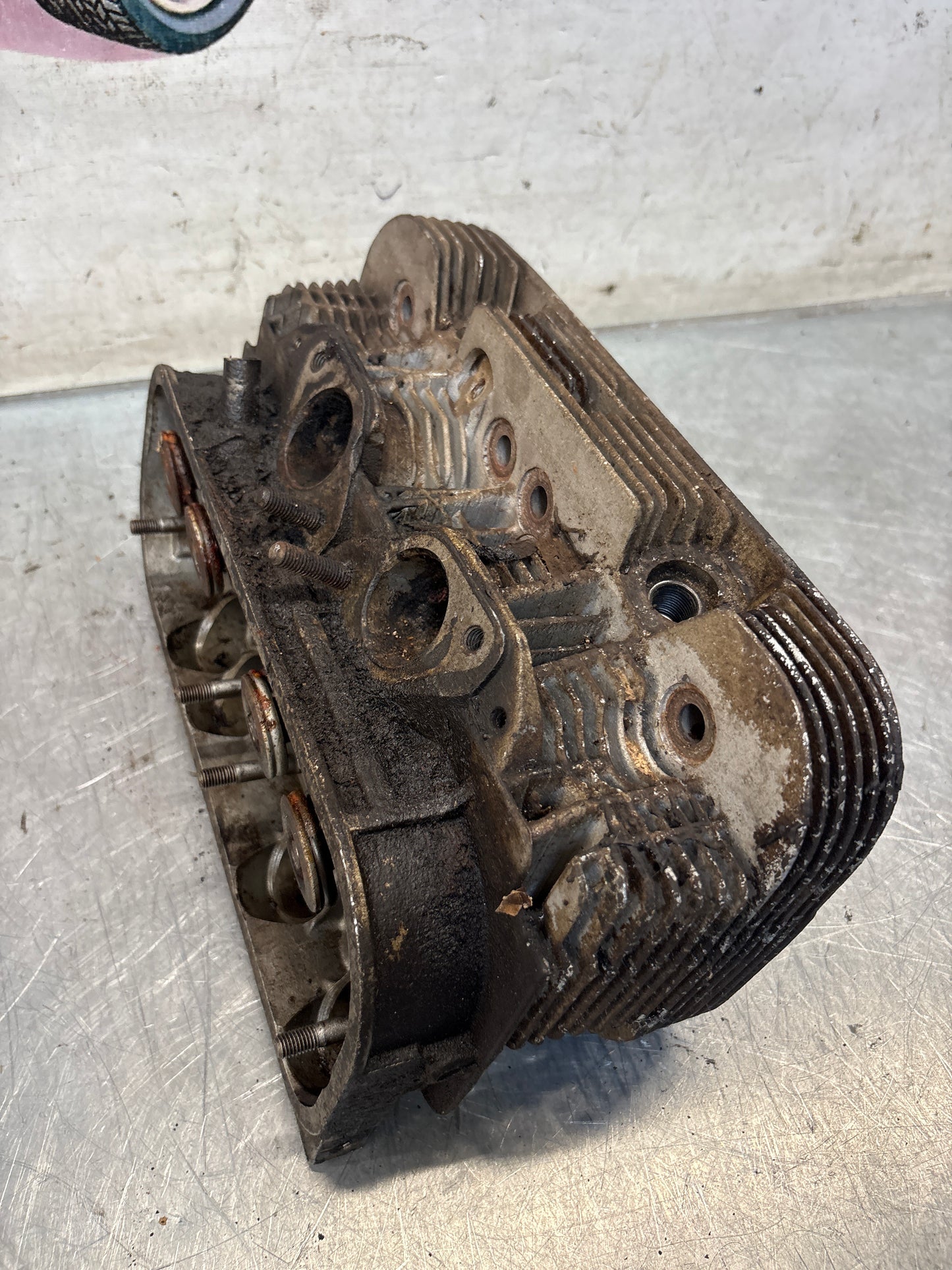 Porsche 914, cylinder head, right side, used 021101371Q