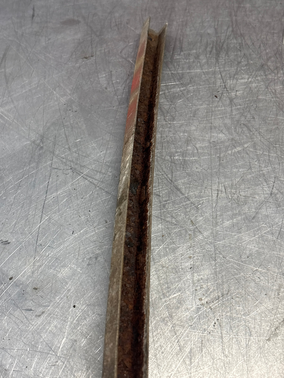 Porsche 914 left side window guide rail, used 91454202912
