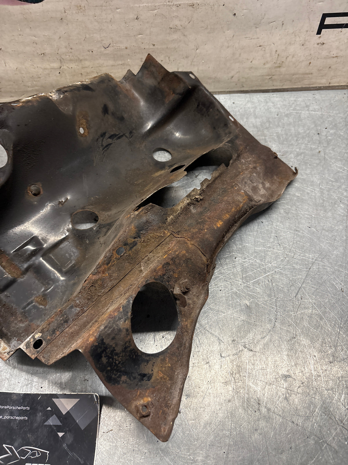 Porsche 914 cylinder cover heat shield, used 022119299A