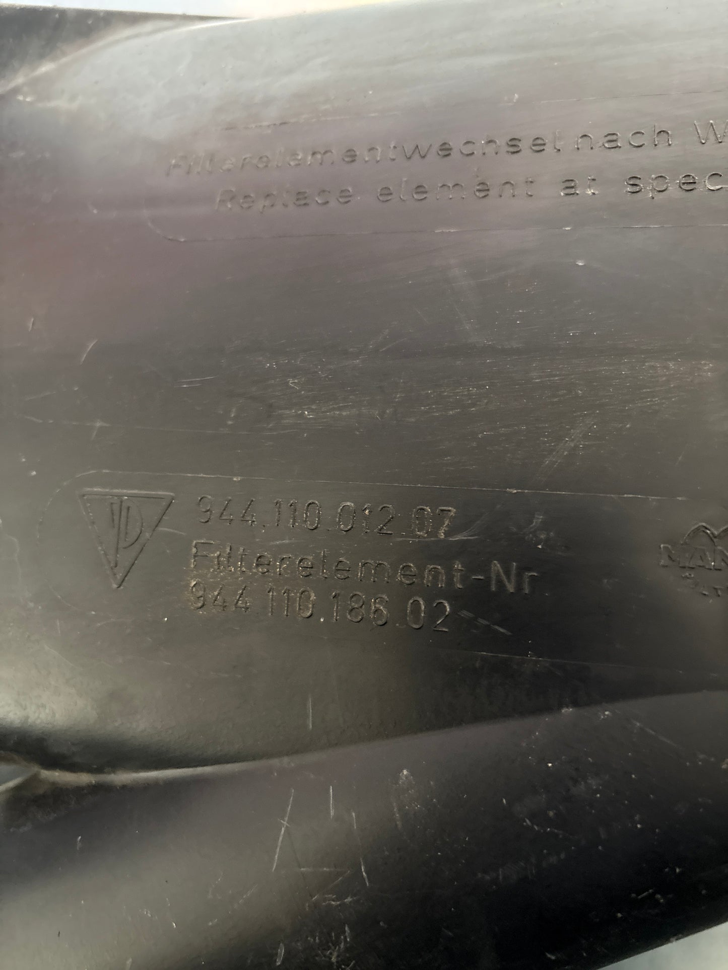 Porsche 924S 944 air box section. 94411001207 / 94411018602