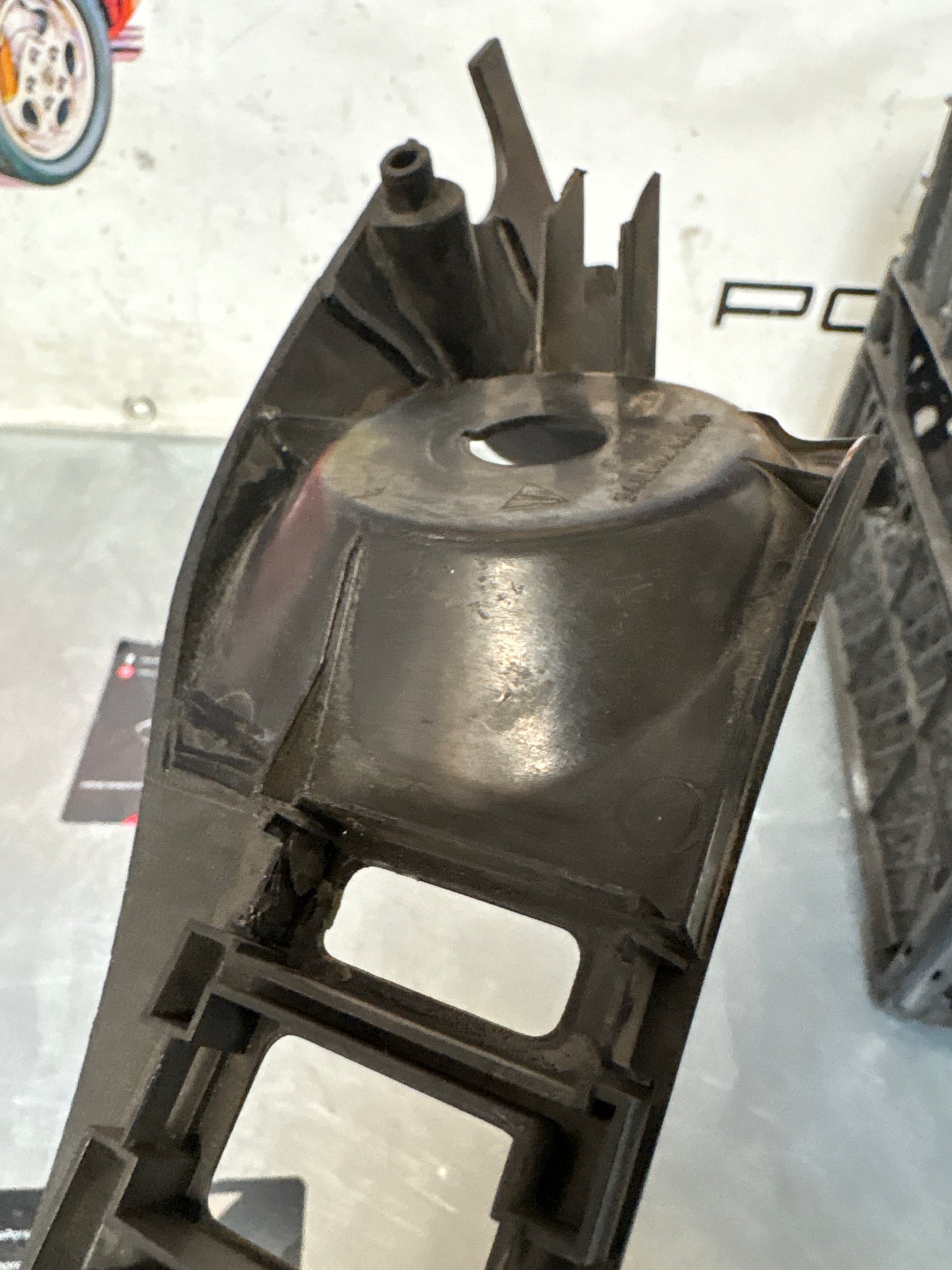 Porsche 944 Turbo S2 / 968 Left side steering wheel dash trim bezel, used, check the photos for damages! 94455242900