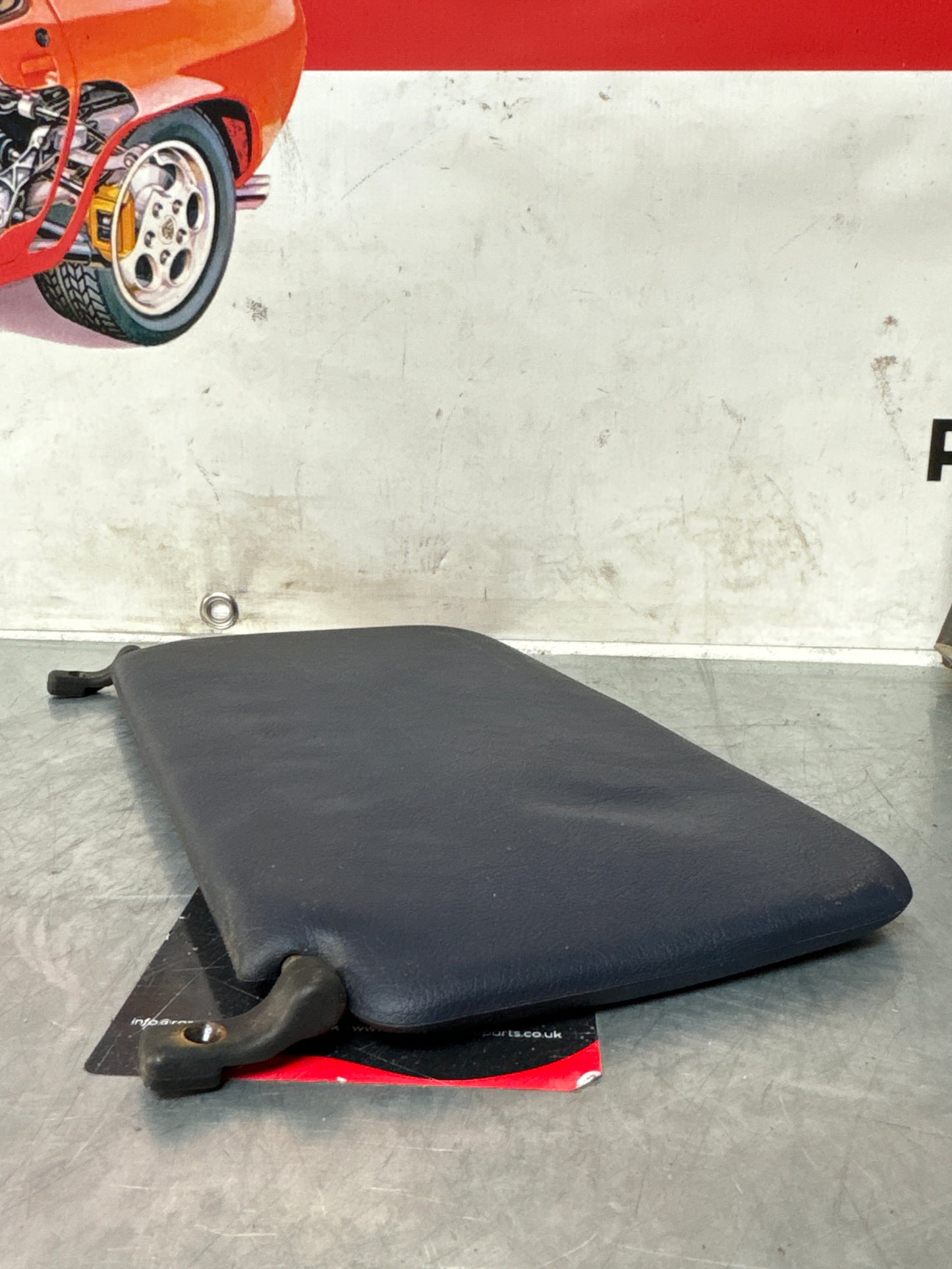 Porsche 928 L+R rear sunvisor, marine blue, used 92873103504